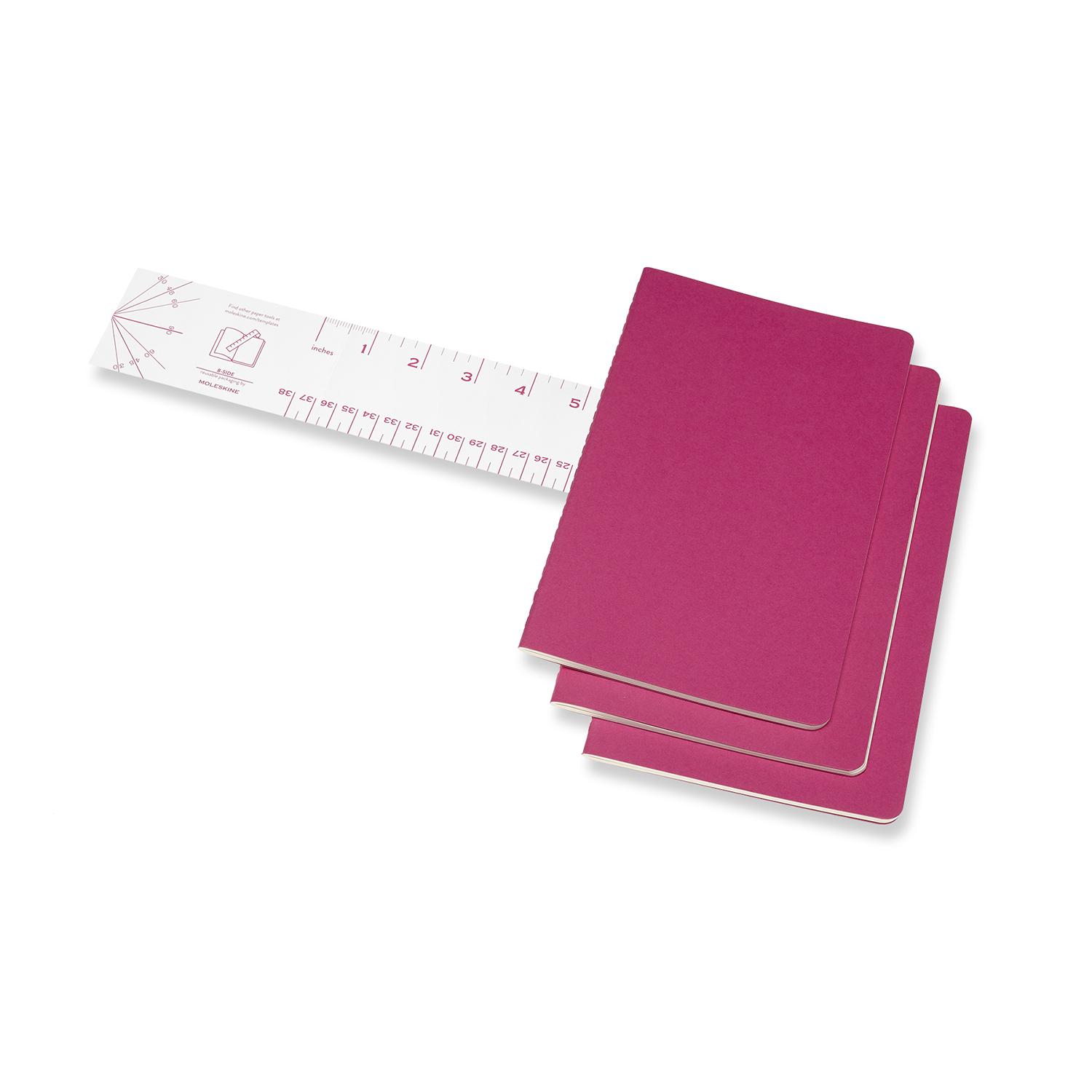 Premium Cahier Large Notebook Set - Plain & Kinetic Pink - Perfect for Journaling, Sketching & Office Work