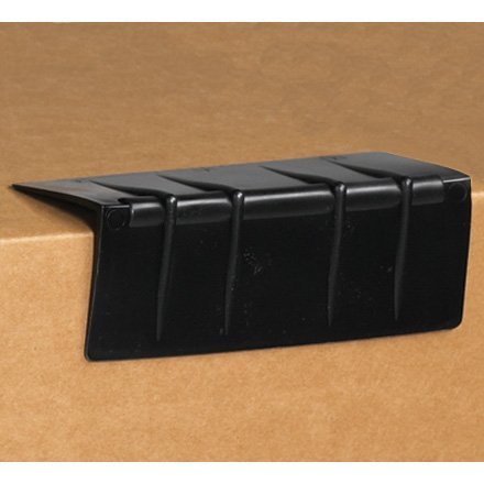 5 1/4 x 2 Black Plastic Strapping Guards (SPP512) - Heavy Duty Edge Protectors for Shipping, Packaging, and Pallet Securing