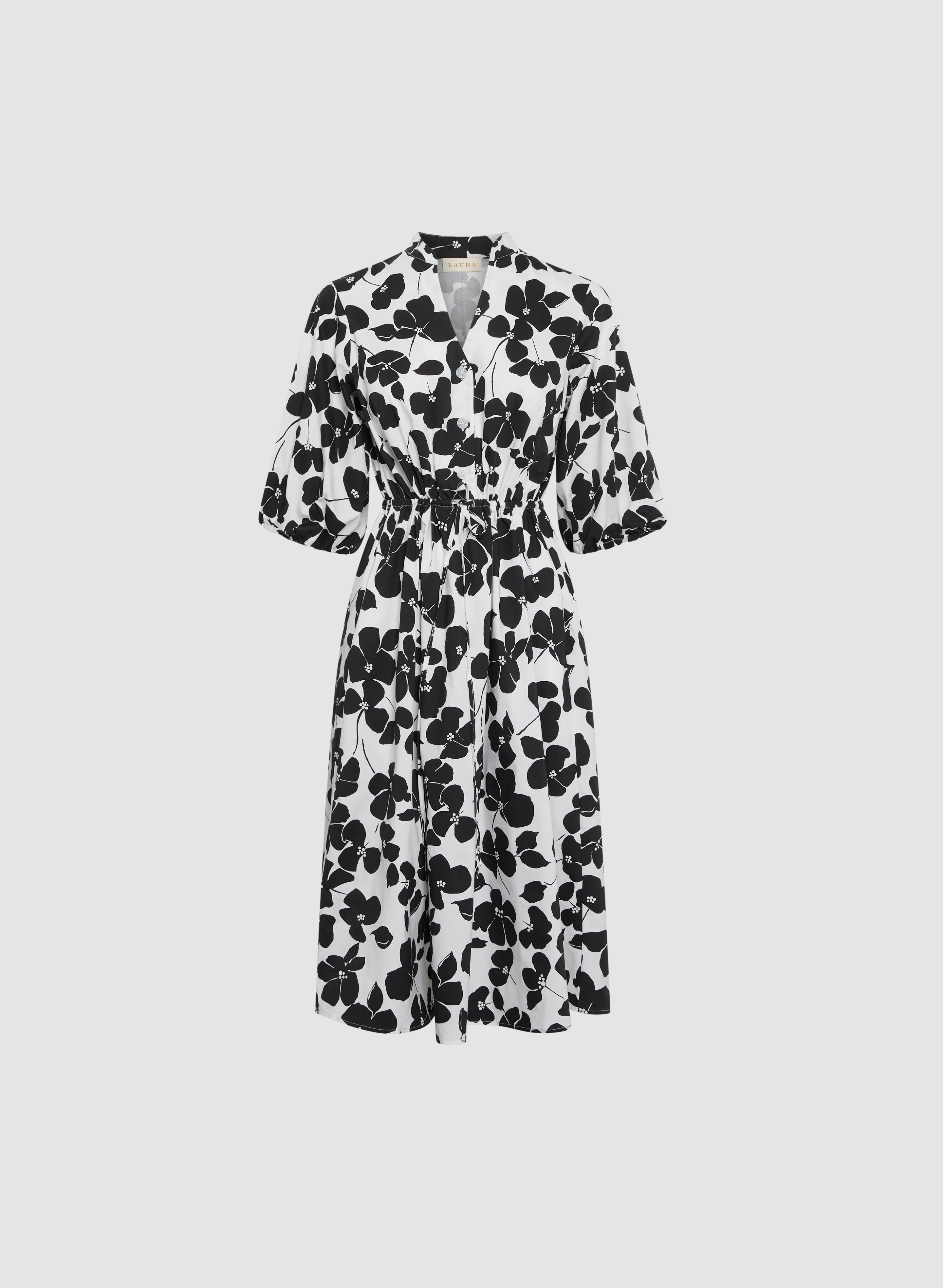 Floral Fit & Flare Dress for Women - Summer Floral Print A-Line Dress with Short Sleeves - Perfect for Weddings, Parties & Date Nights