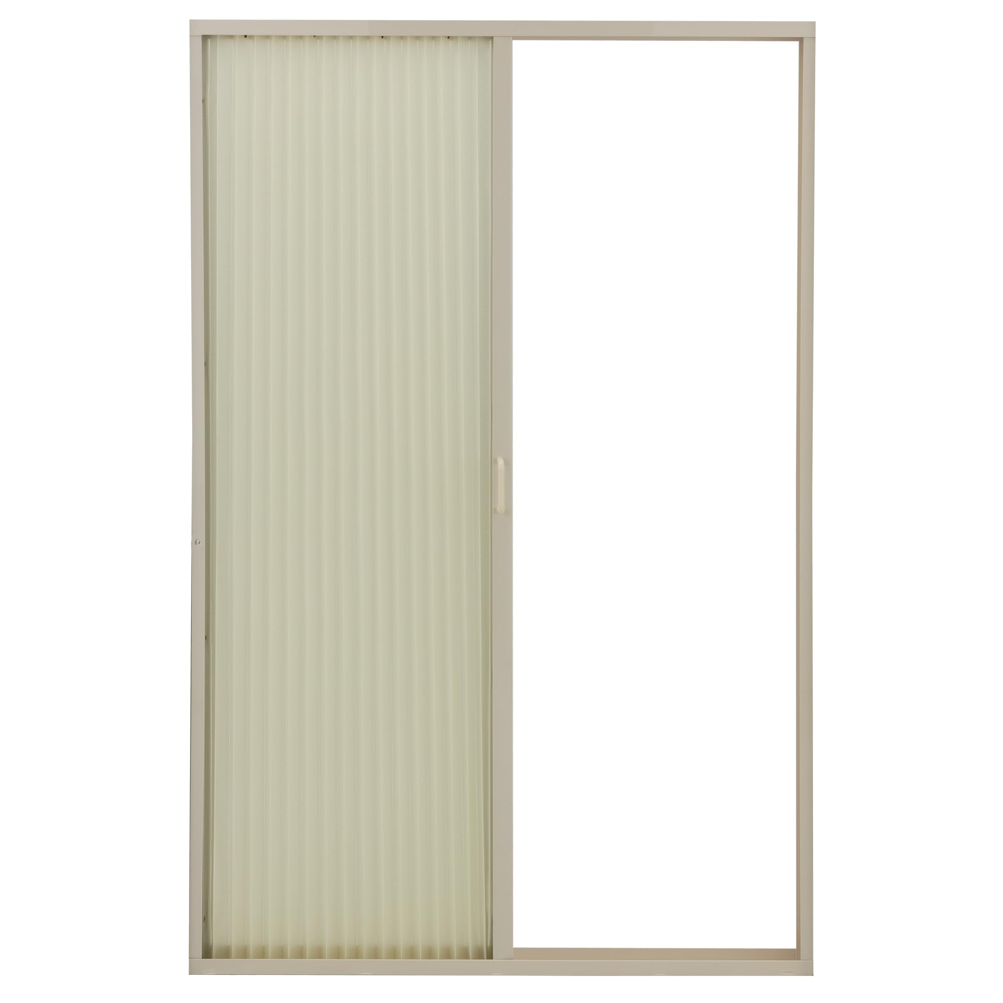 RecPro RV Pleated Folding Shower Door with Frame - Sliding Retractable Wrinkle-Free Design (Ivory, 48x67 Inches) | Perfect for RV Campers, Trailers & Tiny Homes