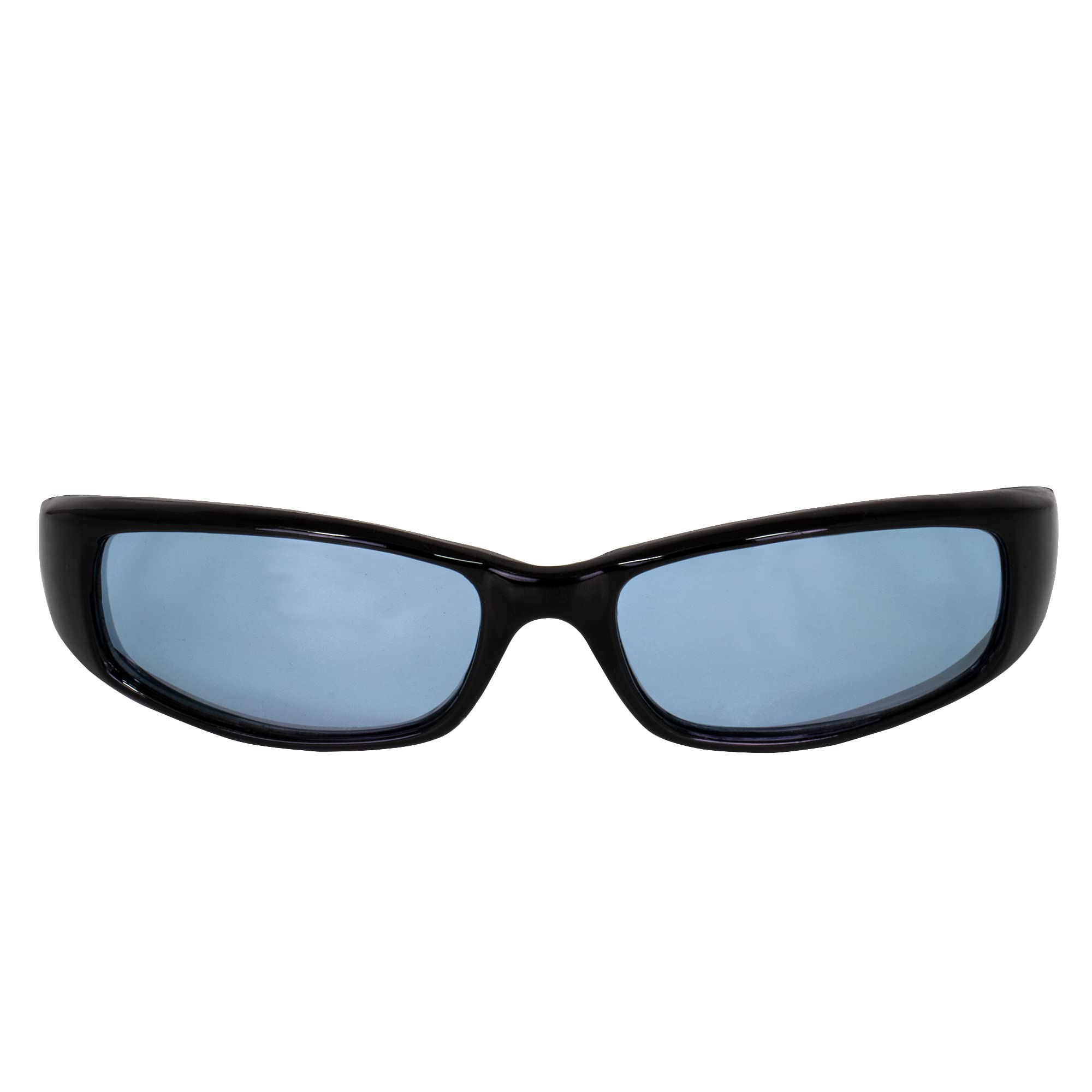 3 Pairs MF Eyewear Bad Attitude Motorcycle Glasses - Shatterproof Polycarbonate, UV400 Protection, Scratch-Resistant - Black Frame with Clear Blue & Purple Lenses for Motorcycle Riding, Cycling & Outdoor Sports