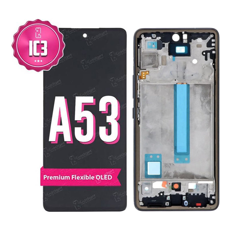 Samsung Galaxy A53 OLED Screen Replacement with Middle Frame - High-Quality Display for Gaming, Streaming & Daily Use