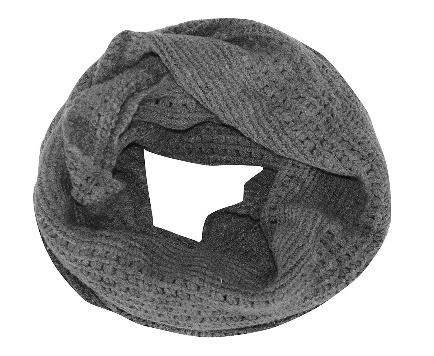Women's Fashionable Warm Knitted Winter Infinity Scarf - Cozy & Stylish Loop Snood for Cold Weather, Outdoors, and Holiday Outfits