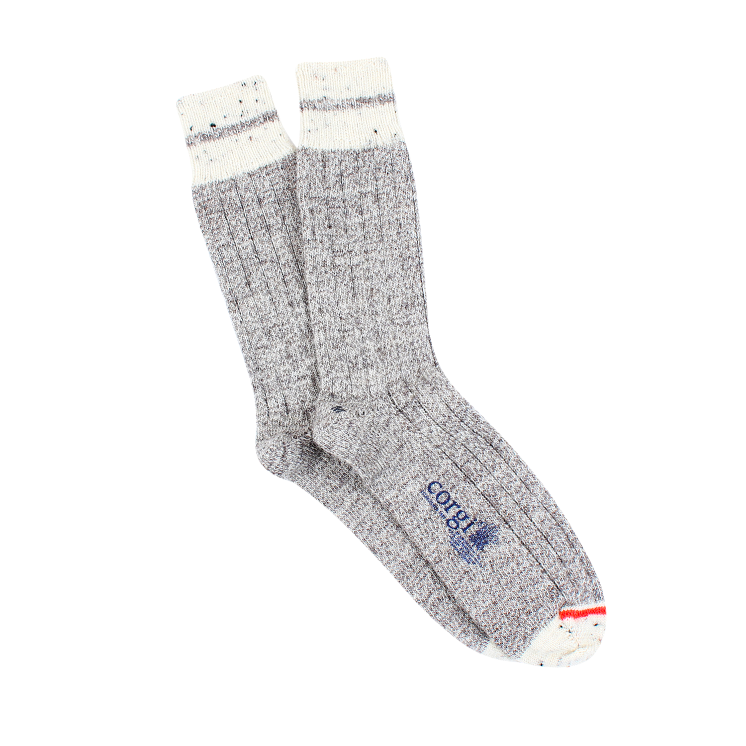 Premium British Wool Striped Cuff Socks for Men - Warm & Comfortable Winter Dress Socks for Office, Formal Wear & Cold Weather