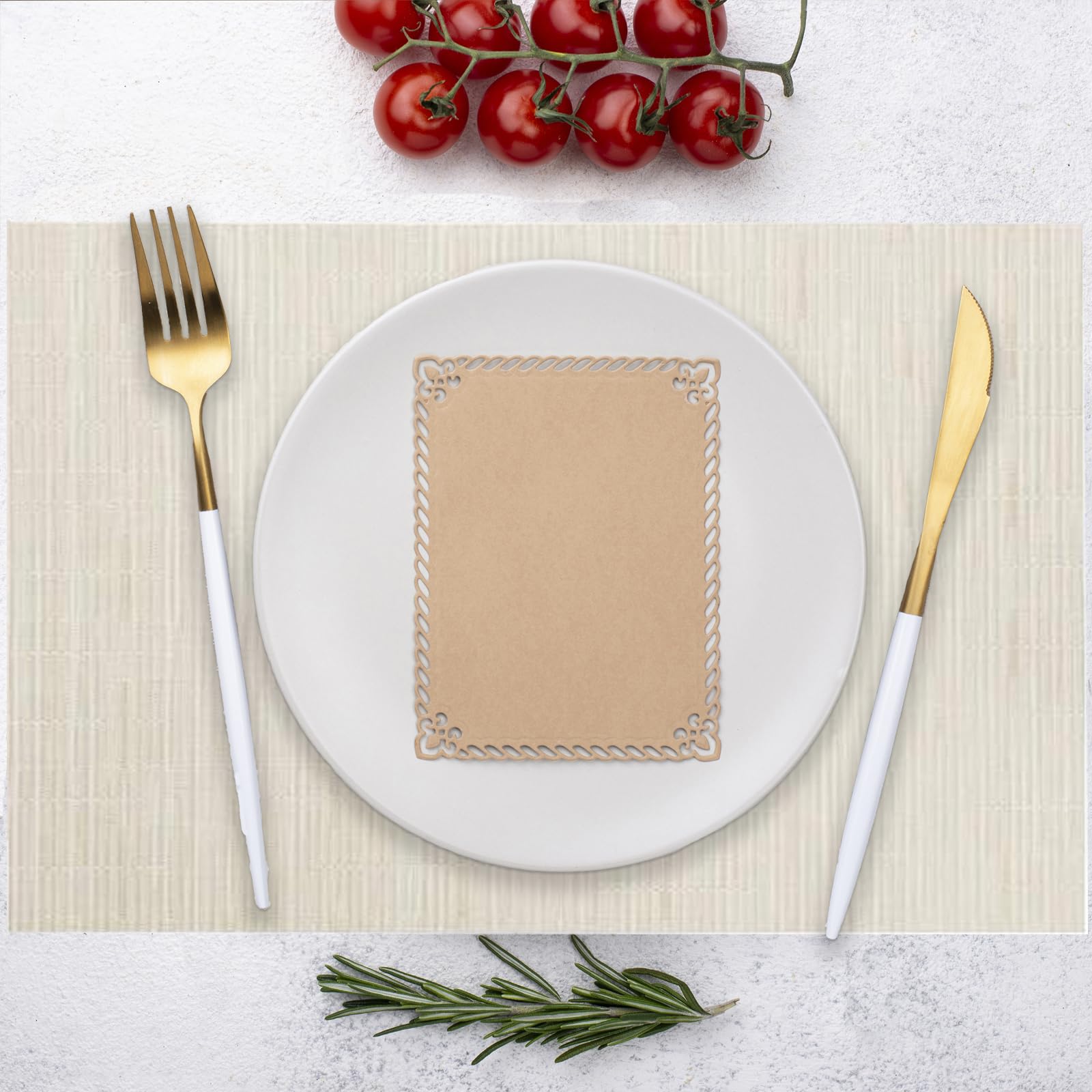Heat-Resistant & Stain-Resistant Non-Slip Placemats Set of 4 - 11.8x17.7 Inch Washable Insulated Table Mats for Kitchen Dining, Home Decor - Perfect for Everyday Meals, Dinner Parties & Holiday Gatherings (Off-White)