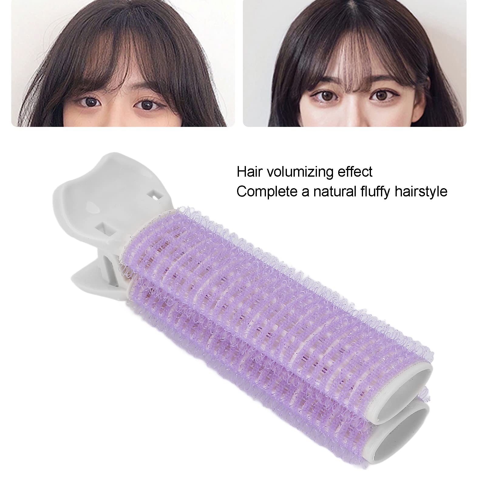 **Volumizing Hair Rollers & Root Clips for Women – 2pcs Natural Fluffy Hair Styling Tools for Bangs & Curls (Purple) – Perfect for Salon, Home, and Everyday Styling**