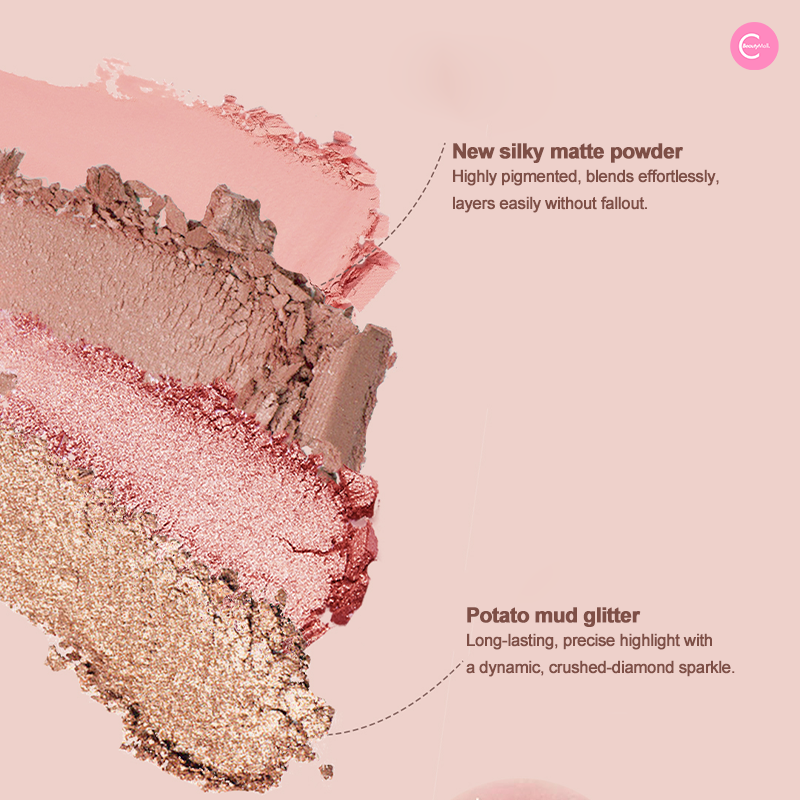 CHEERFLOR Fairy Garden Series 8-Color Embossed Eyeshadow Palette - Long Lasting Pigmented Makeup for Day & Night Looks - Perfect for Parties, Weddings & Special Occasions