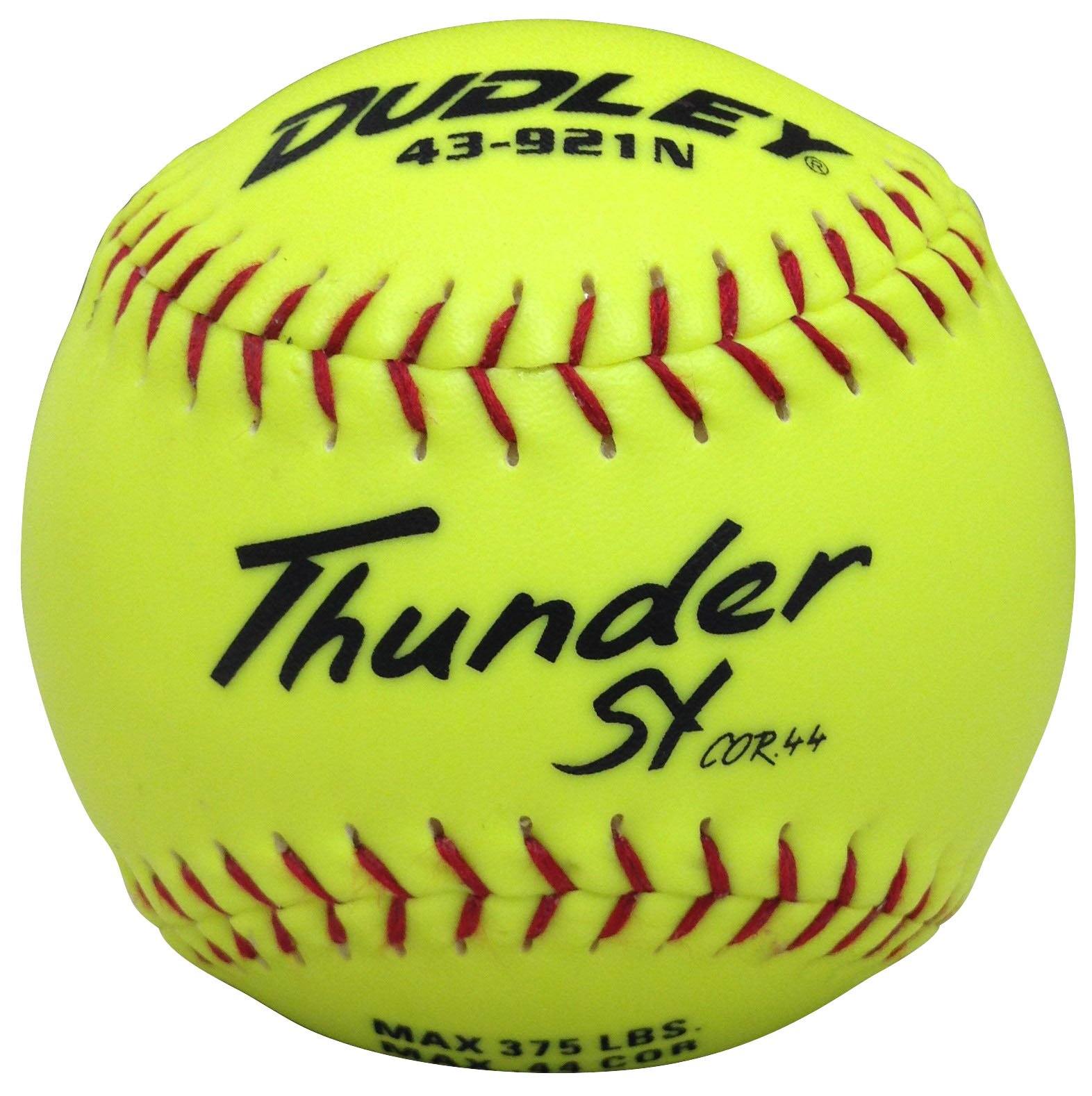 **Dudley Thunder SY Slowpitch Softball USA (ASA) Approved .44 COR 375 Compression 12 Inch - One Dozen (4A921N) - Perfect for Competitive Slowpitch Leagues & Tournaments**