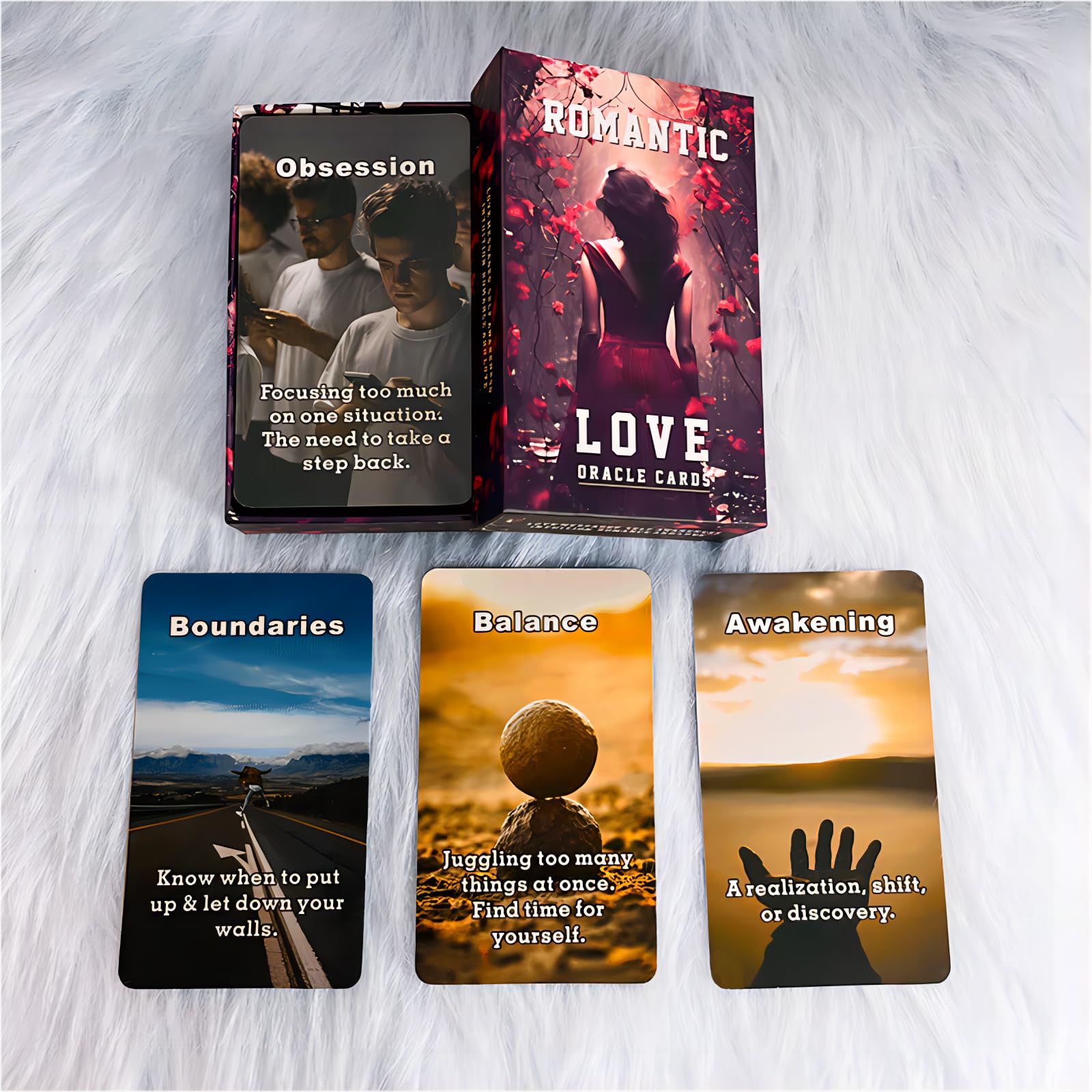 Romantic Love Oracle Cards with Meanings - Han Yu Bowen Love Messages Deck for Self-Awareness & Intuition | Perfect for Relationship Guidance, Couples Therapy, and Spiritual Growth