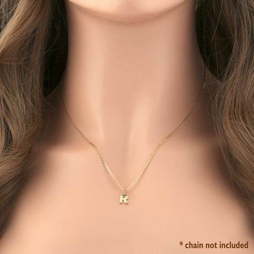 14K Solid Gold Initial 