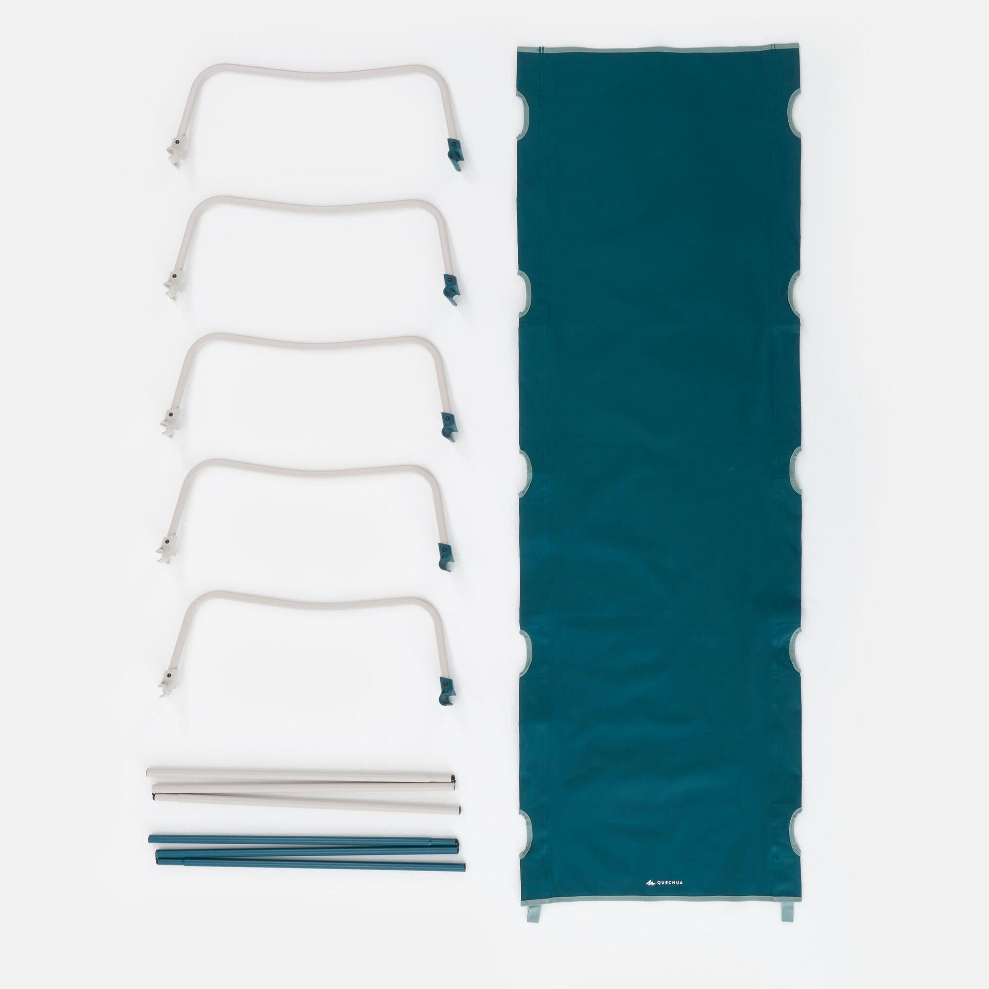 Quechua 24 Camp Bed - Portable Folding Cot for 1 Person - Lightweight & Compact for Camping, Hiking & Outdoor Adventures