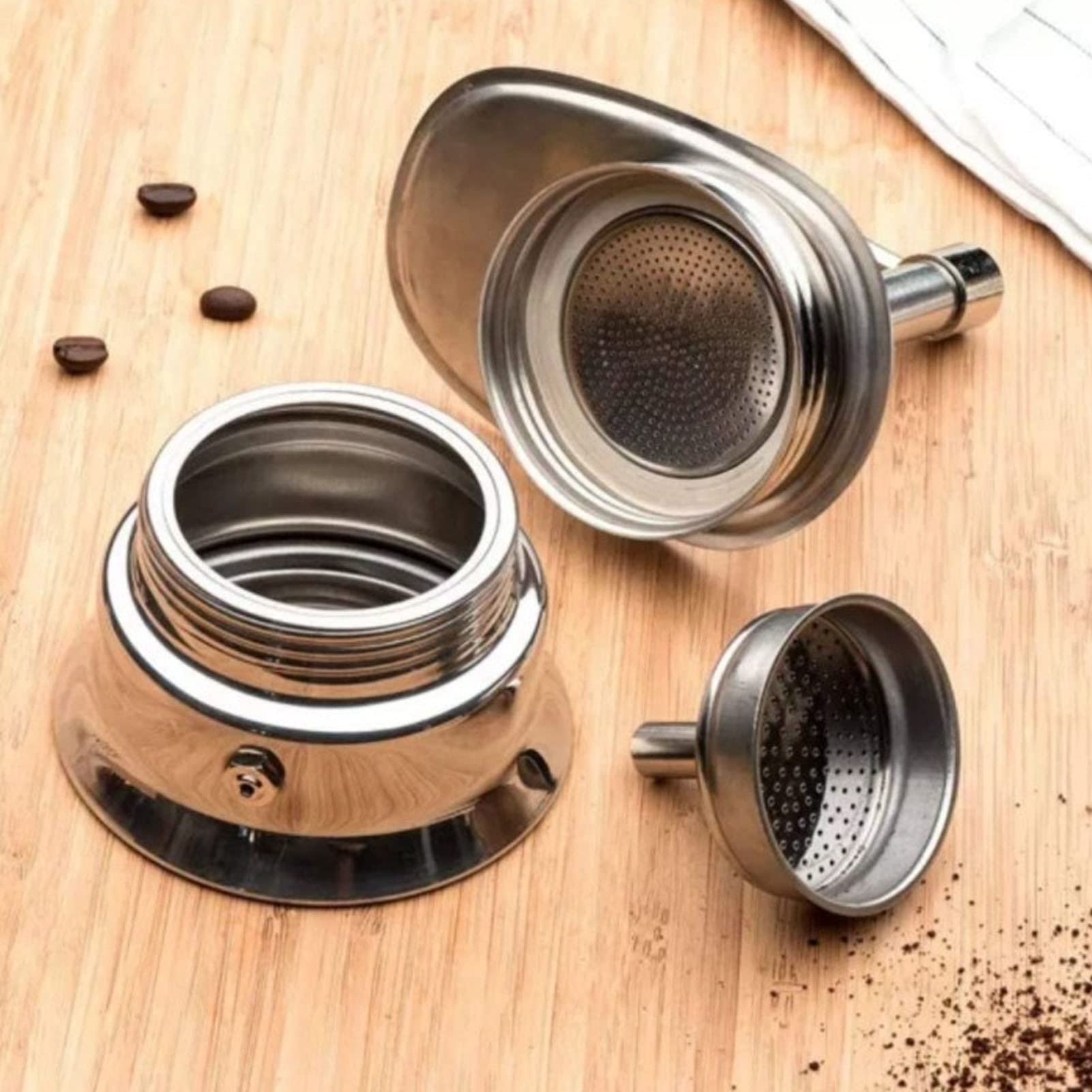 Single Spout Stovetop Coffee Pot - Portable Stainless Steel Espresso Maker for Induction & Gas Stoves | Perfect for Home, Camping & Outdoor Adventures | Enjoy Rich, Delicious Coffee Anywhere