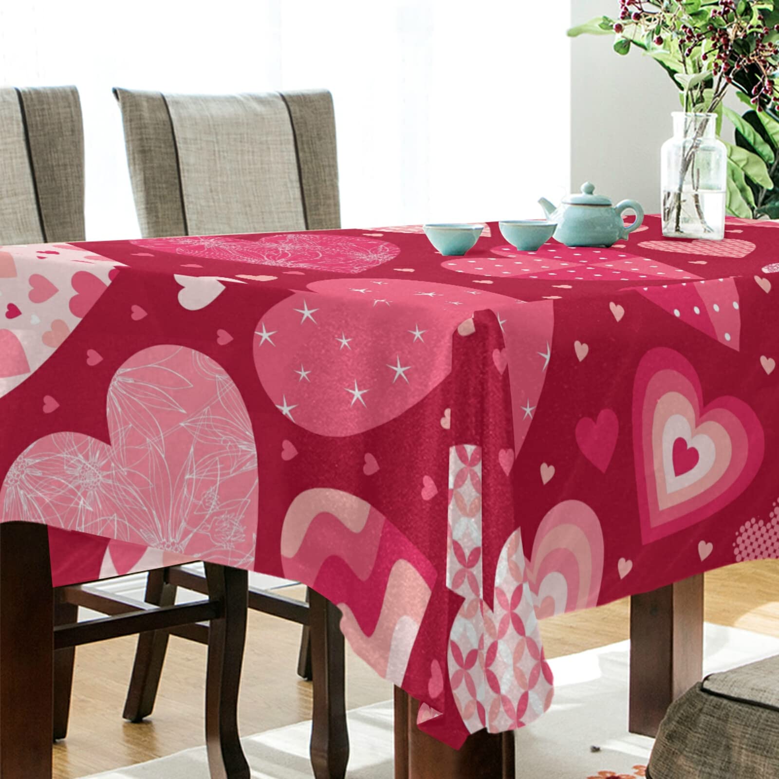 Xigua Pink Rectangle Tablecloth 60