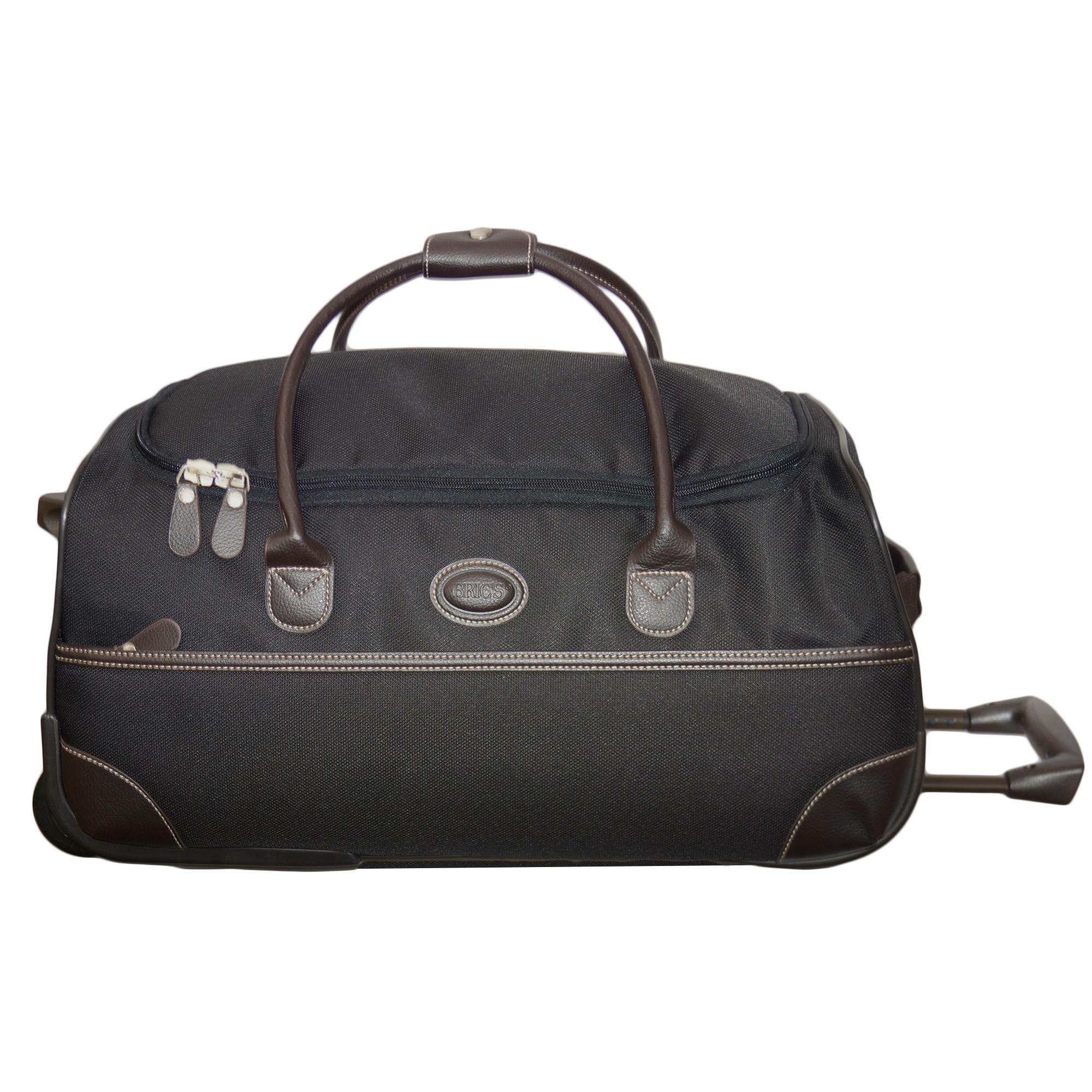 Brics Pronto 21 Rolling Duffle Bag - Lightweight Expandable Carry-On Luggage for Travel, Gym & Business Trips - Perfect for Airplane, Train & Weekend Getaways
