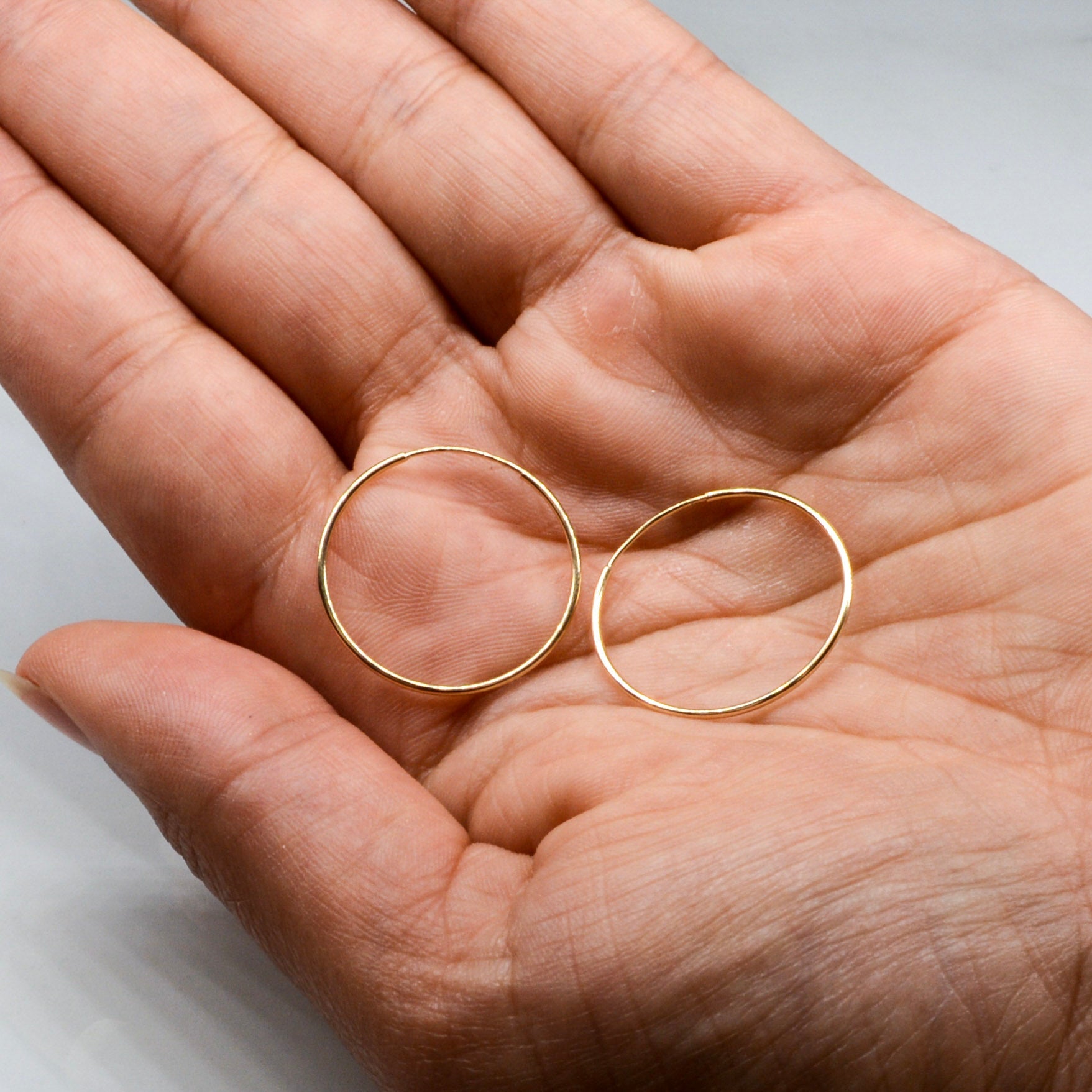 24mm Sleeper Hoops Earrings for Women - Hypoallergenic Stainless Steel Tiny Hoops for Everyday Wear | Perfect for Gifts, Work, and Casual Outfits