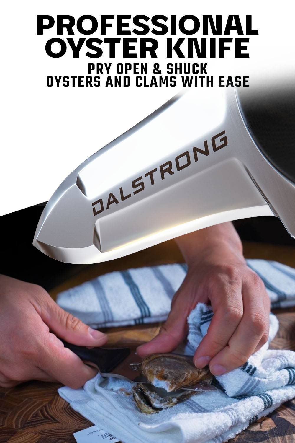 Premium Dalstrong Gladiator Series Oyster Shucking Knife - NSF Certified Professional Shellfish Tool for Seafood Lovers | Perfect for Restaurants, Home Kitchens & Outdoor Seafood Parties