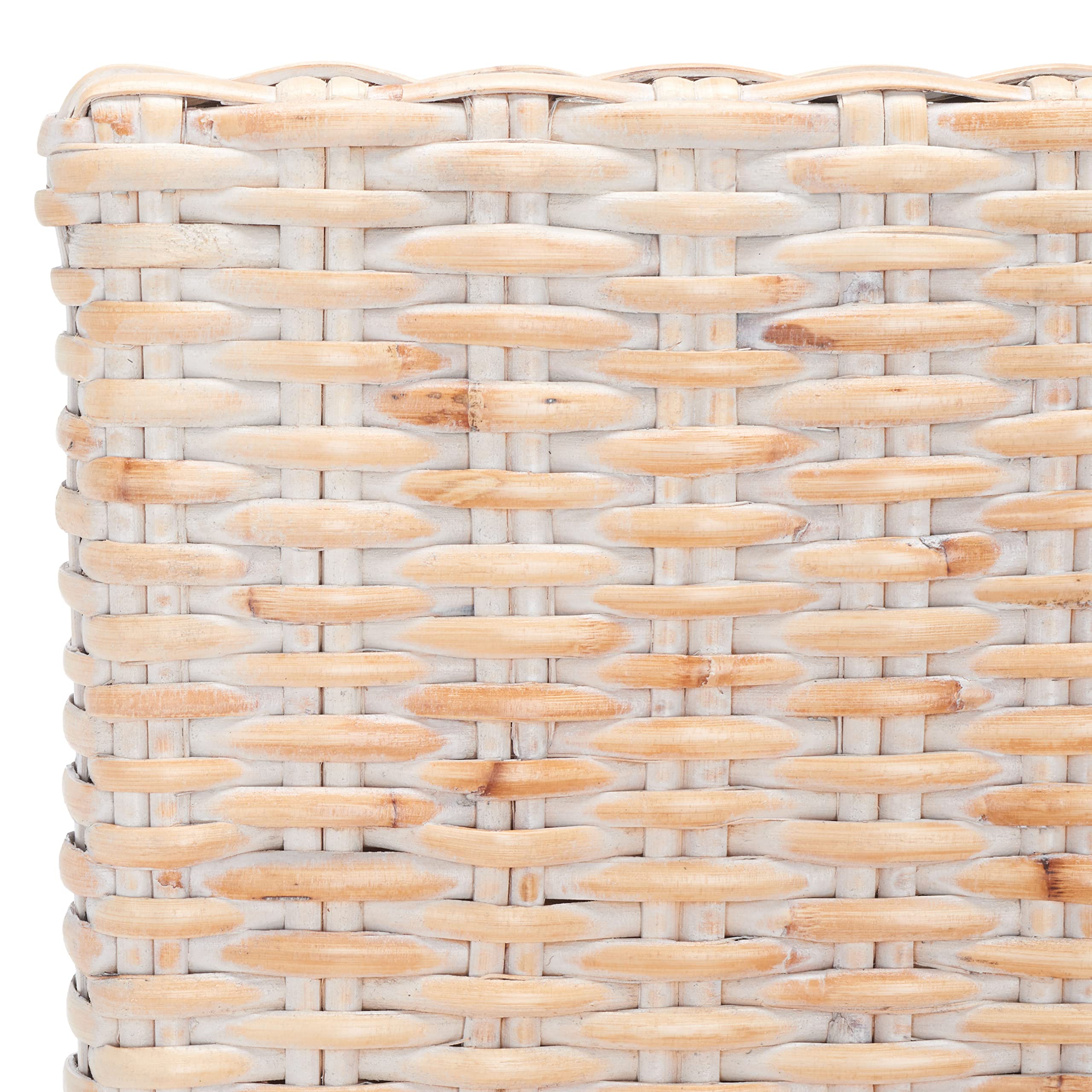 SAFAVIEH Home Tobie Natural White Wash Rattan 24-inch Counter Stool - Modern Farmhouse Kitchen Island Bar Stool for Dining Room & Breakfast Nook