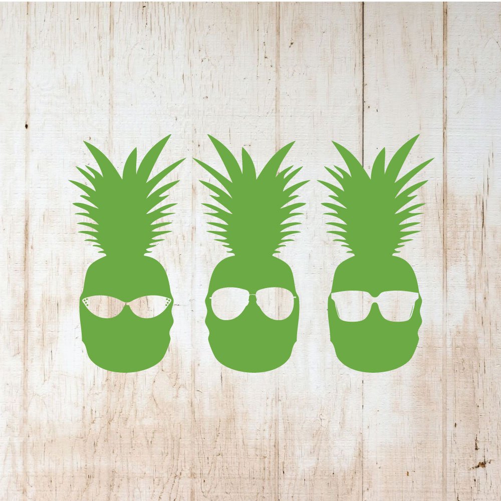Stylish Pineapple Wall Decor with Sunglasses - Hawaiian Tropical Themed Art for Teen Bedroom & Dorm Room - Fun Summer Beach Party Decorations