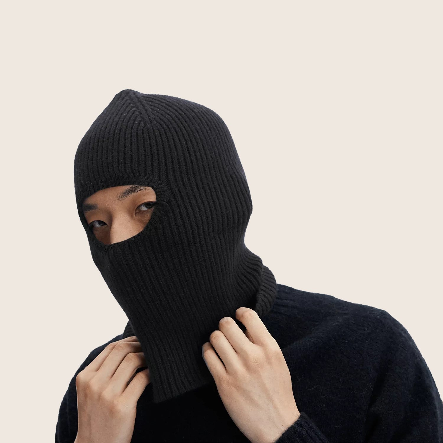 Onyx Black Balaclava - Winter Face Mask for Skiing, Motorcycling & Outdoor Sports - Warm & Windproof Cold Weather Gear
