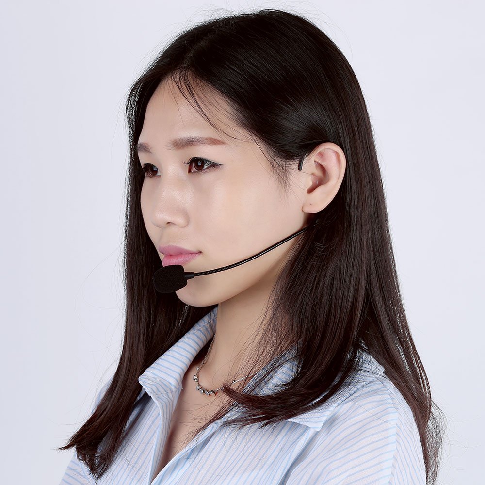 an-do-er Uni-Directional Headset Microphone with Flexible Boom - Wired Ear-Hook Mic for Voice Amplifiers & Loudspeakers - Perfect for Public Speaking, Teaching, Tour Guides & Presentations