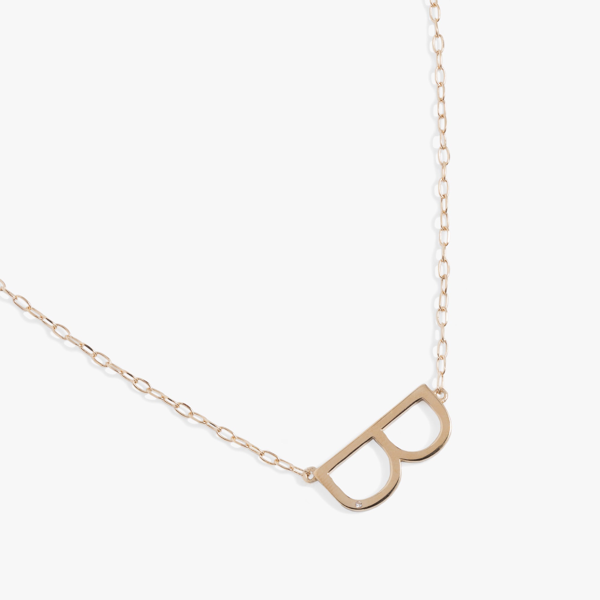 Initial B Precious Elongated Necklace - Elegant Personalized Jewelry for Women | Perfect for Gifts, Anniversaries & Special Occasions