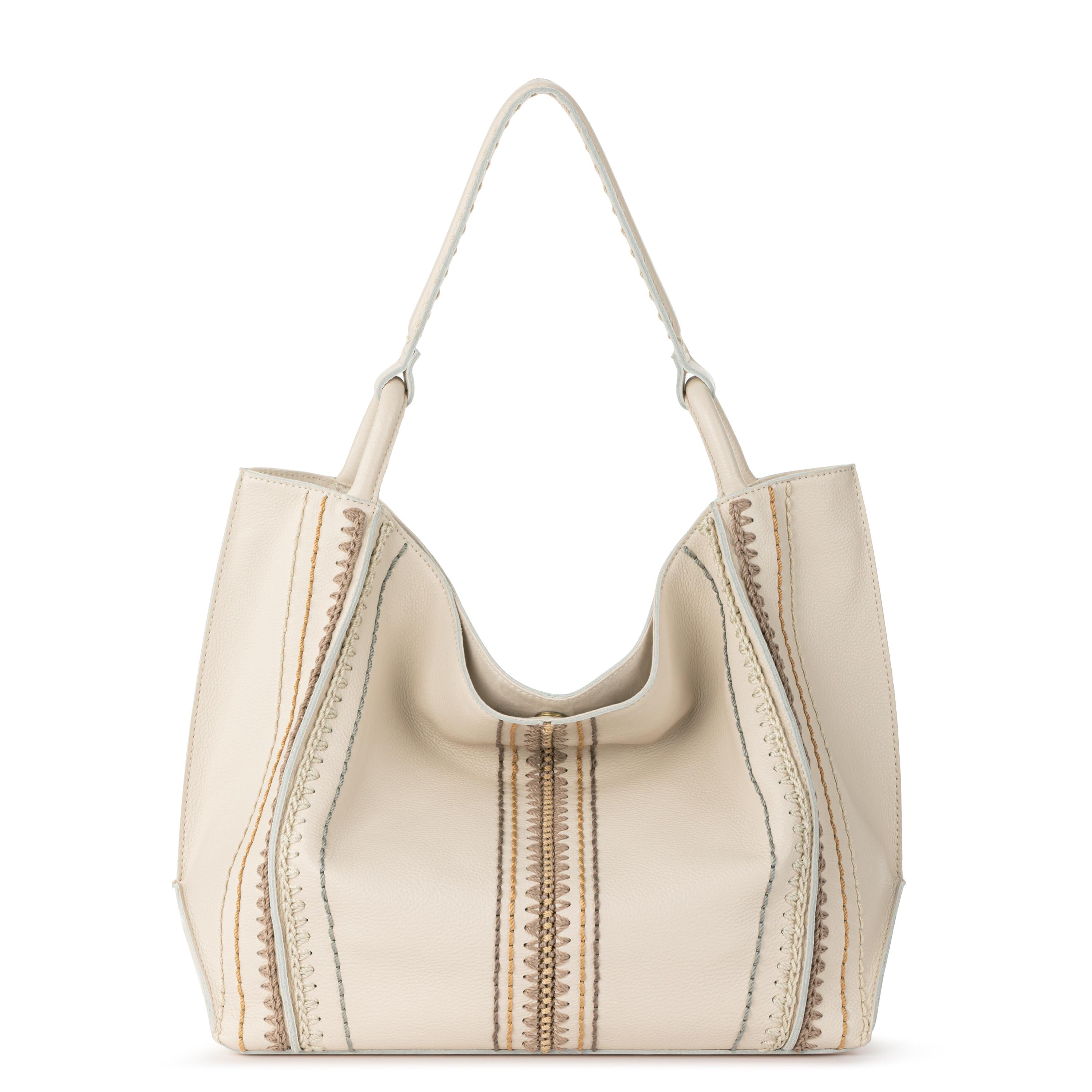 Los Feliz Large Leather Tote Bag - Stone Neutral Seminyak Color - Perfect for Work, Travel & Everyday Use