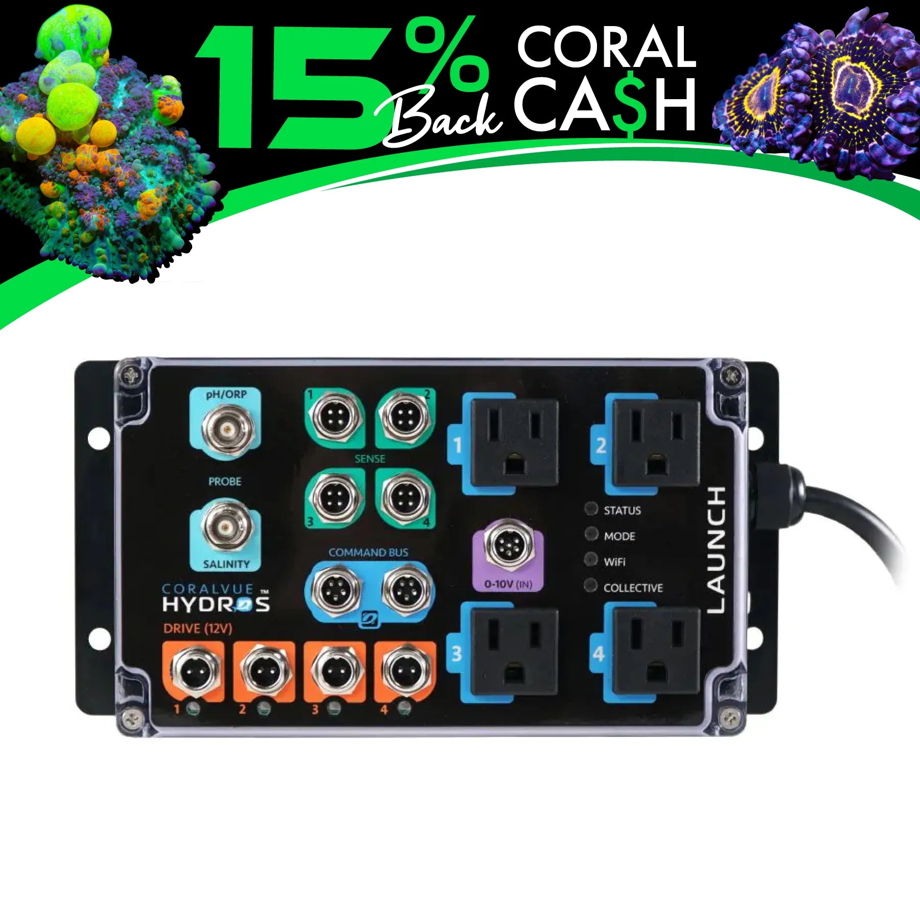 Hydros Launch Aquarium Controller - Smart Water Monitoring System for Fish Tanks & Reef Aquariums | Perfect for Home, Office & Aquatic Hobbyists