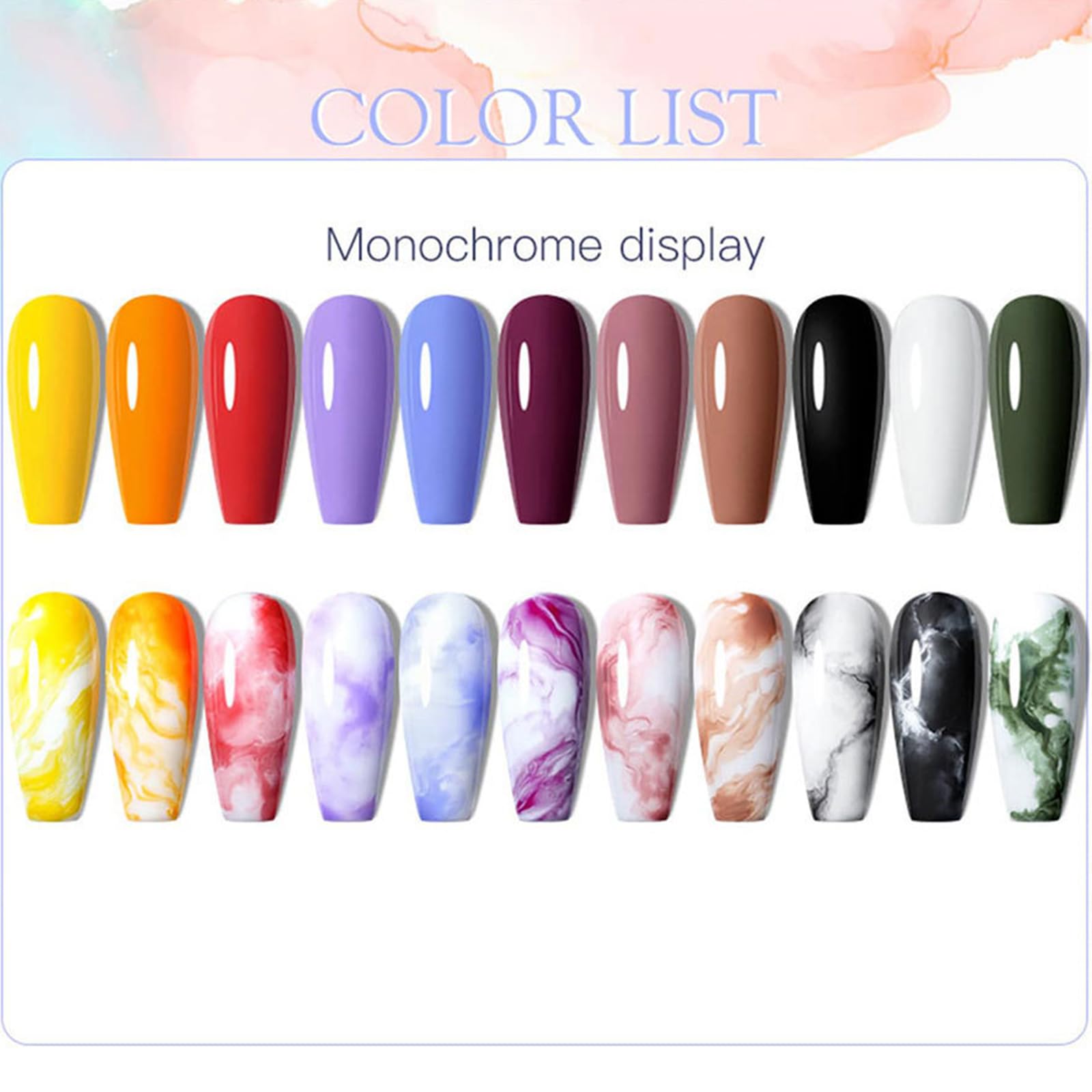 Clear Blooming Gel Nail Polish for Marble & Gradient Nail Art - UV/LED Cured Spreading Effect Gel for Watercolor Manicure - DIY Nail Design Kit for Home Salon & Professional Use