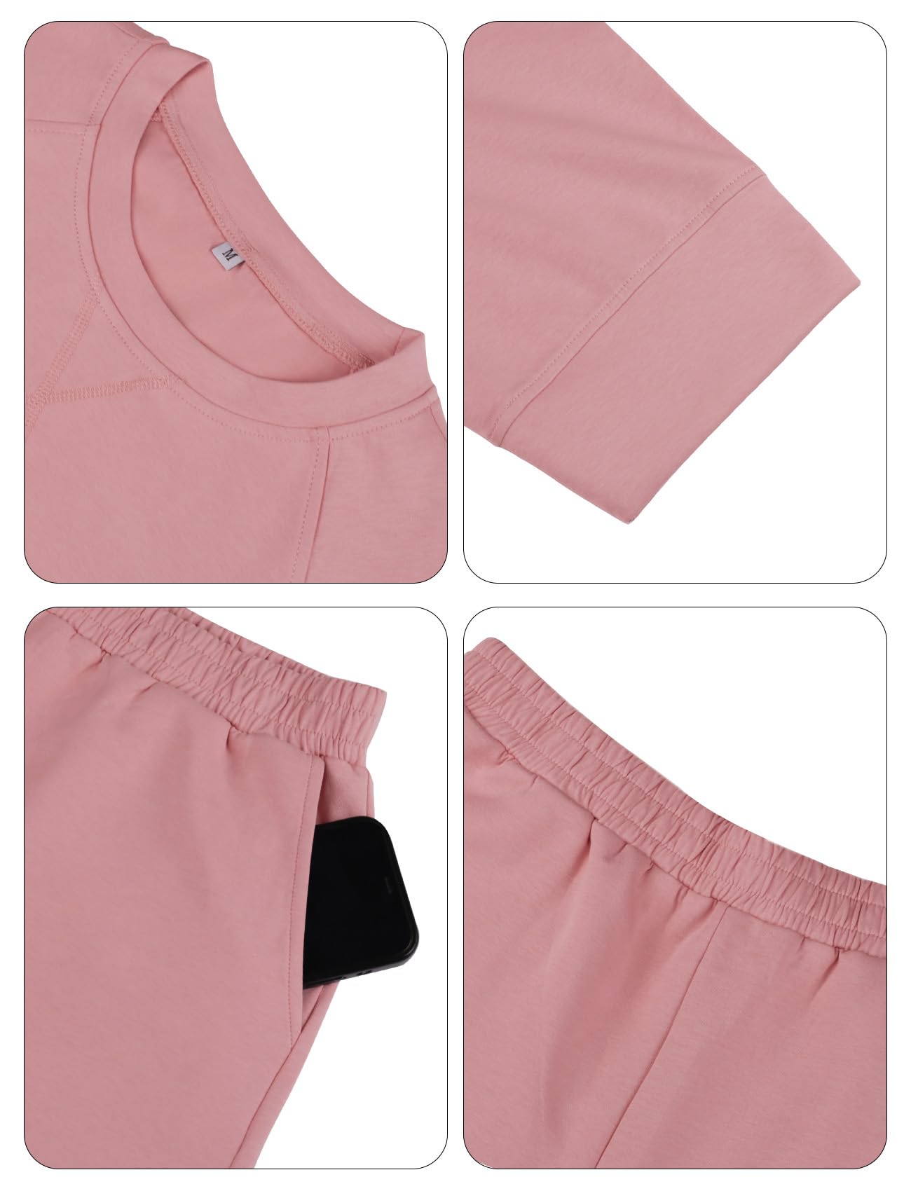 KFUBUO Women's 2 Piece Lounge Set - Soft Summer Matching Outfit with Short Sleeve Top & Comfy Shorts | Cozy Loungewear for Home, Yoga & Relaxation