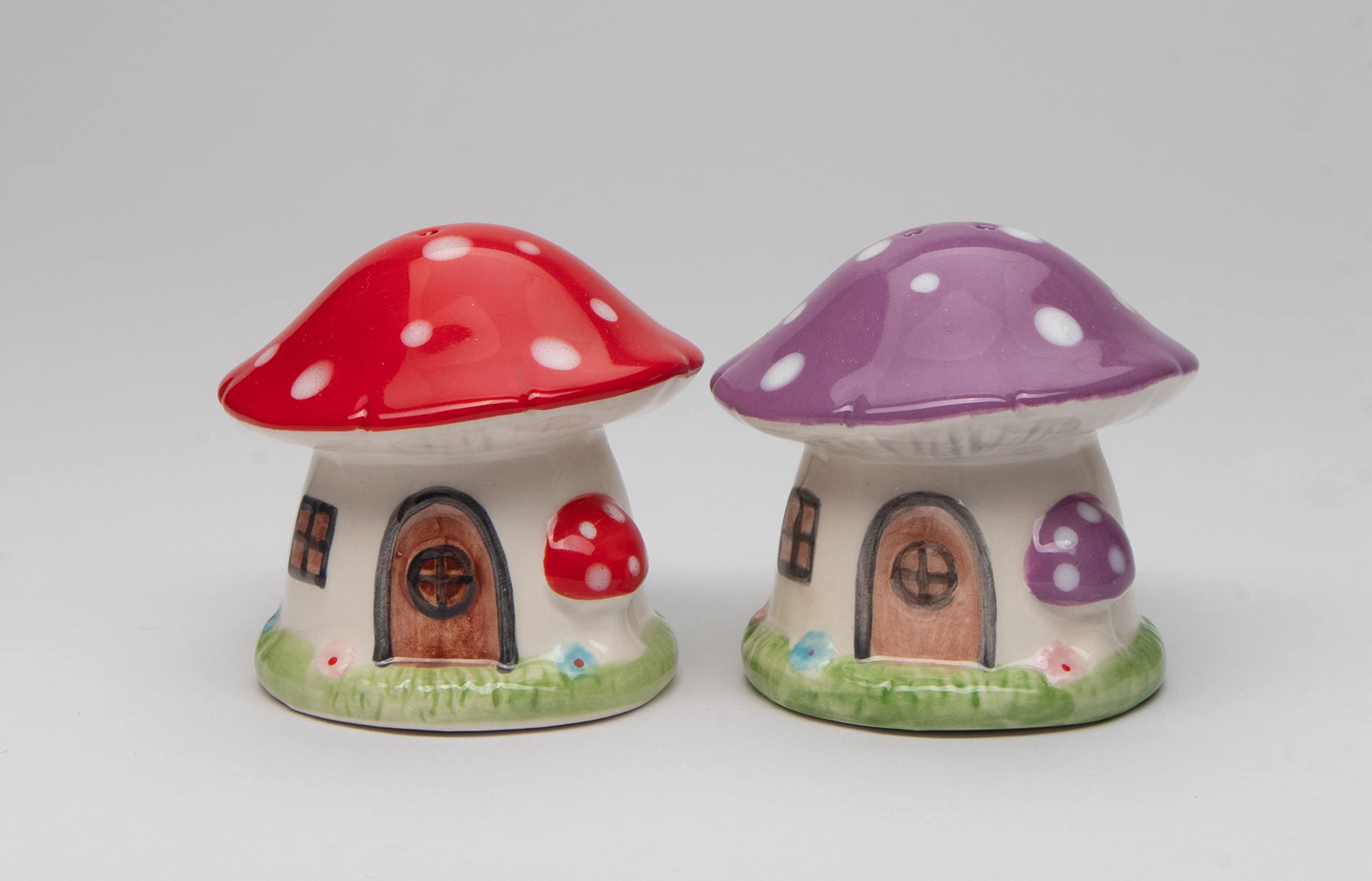 Colorful Mushroom House Salt and Pepper Shaker Set - Cute Kitchen Decor for Dining Table, Picnic, Camping & Home Decor Gifts