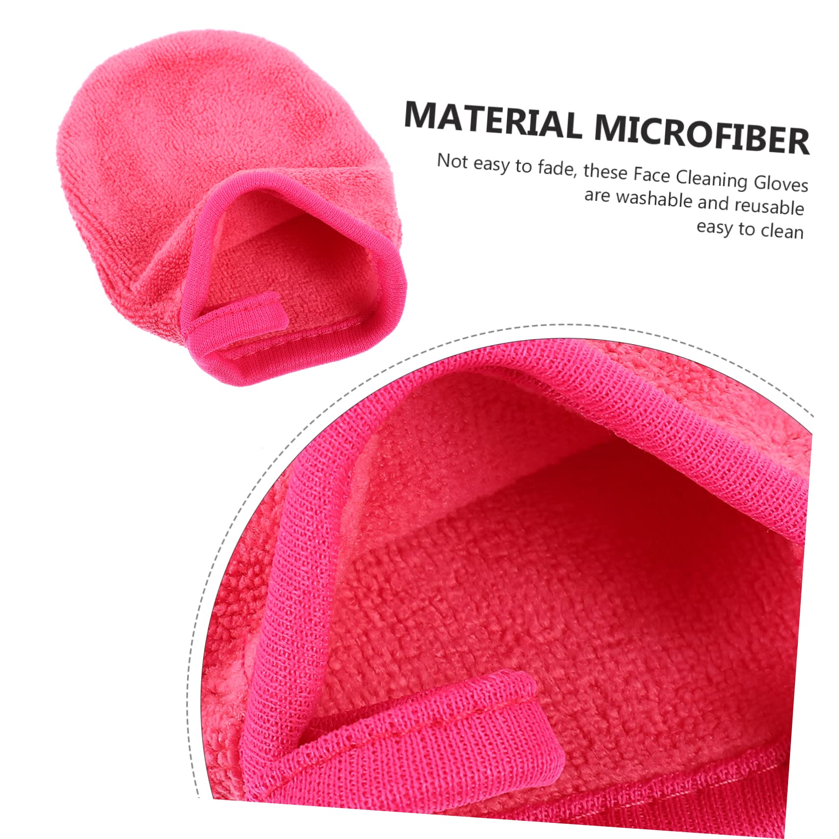 Makeup Cleaning Gloves Set of 4 - Soft Fiber Face & Hair Washcloth Mitts, Comfortable Makeup Remover Towel & Scrub Gloves for Skincare Routine | Perfect for Daily Cleansing, Spa Nights & Travel