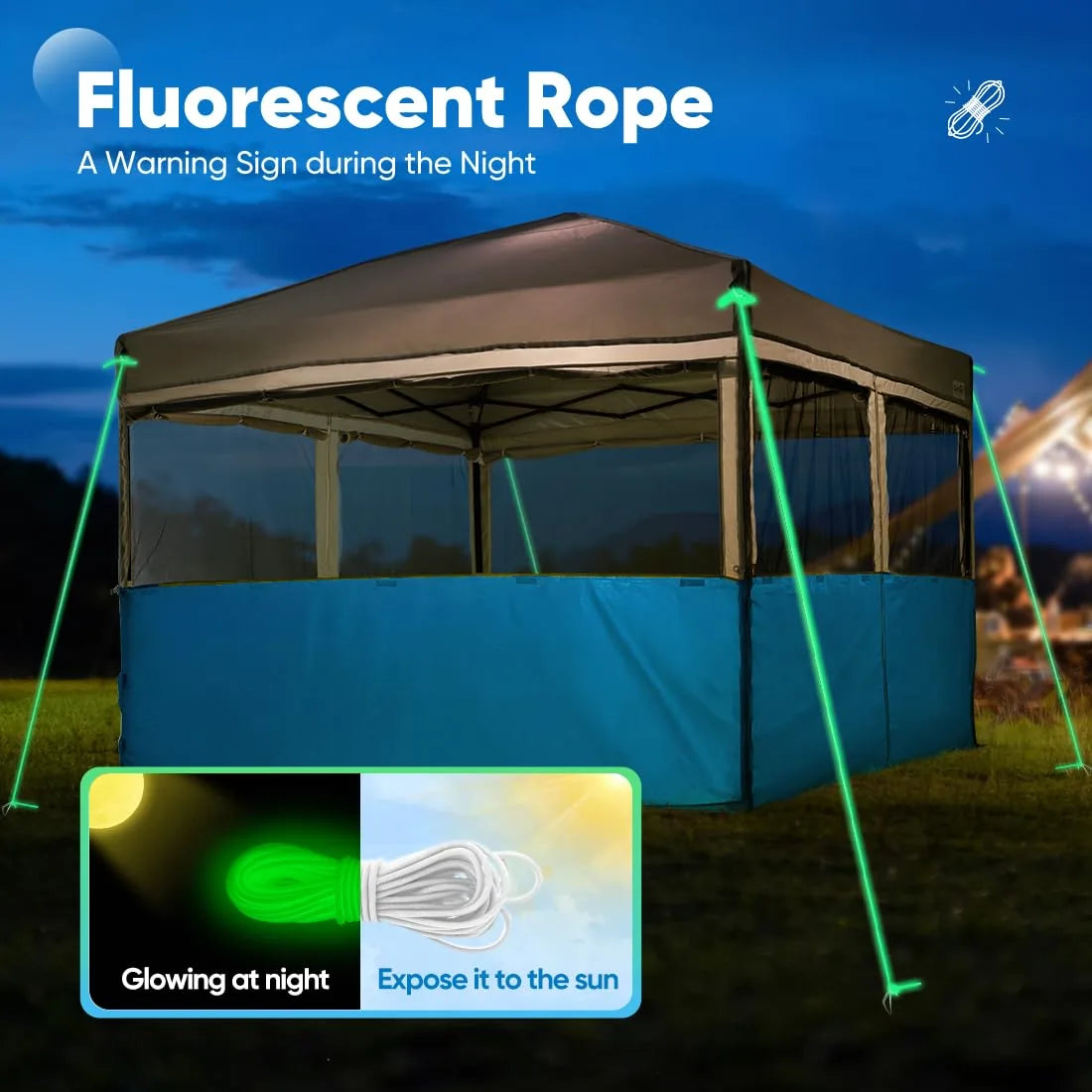 10' x 10' Two-in-One Screened Pop Up Canopy Tent - Perfect for Outdoor Camping, Picnics, Beach Parties & Backyard Gatherings