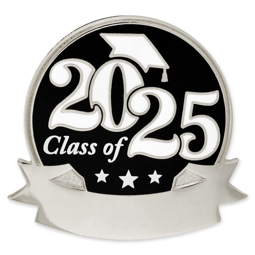 PinMart 2025 Graduate Engravable Pin - Customizable Name & Year Keepsake for High School & College Graduation - Perfect for Graduation Gifts, Yearbooks & Alumni Events