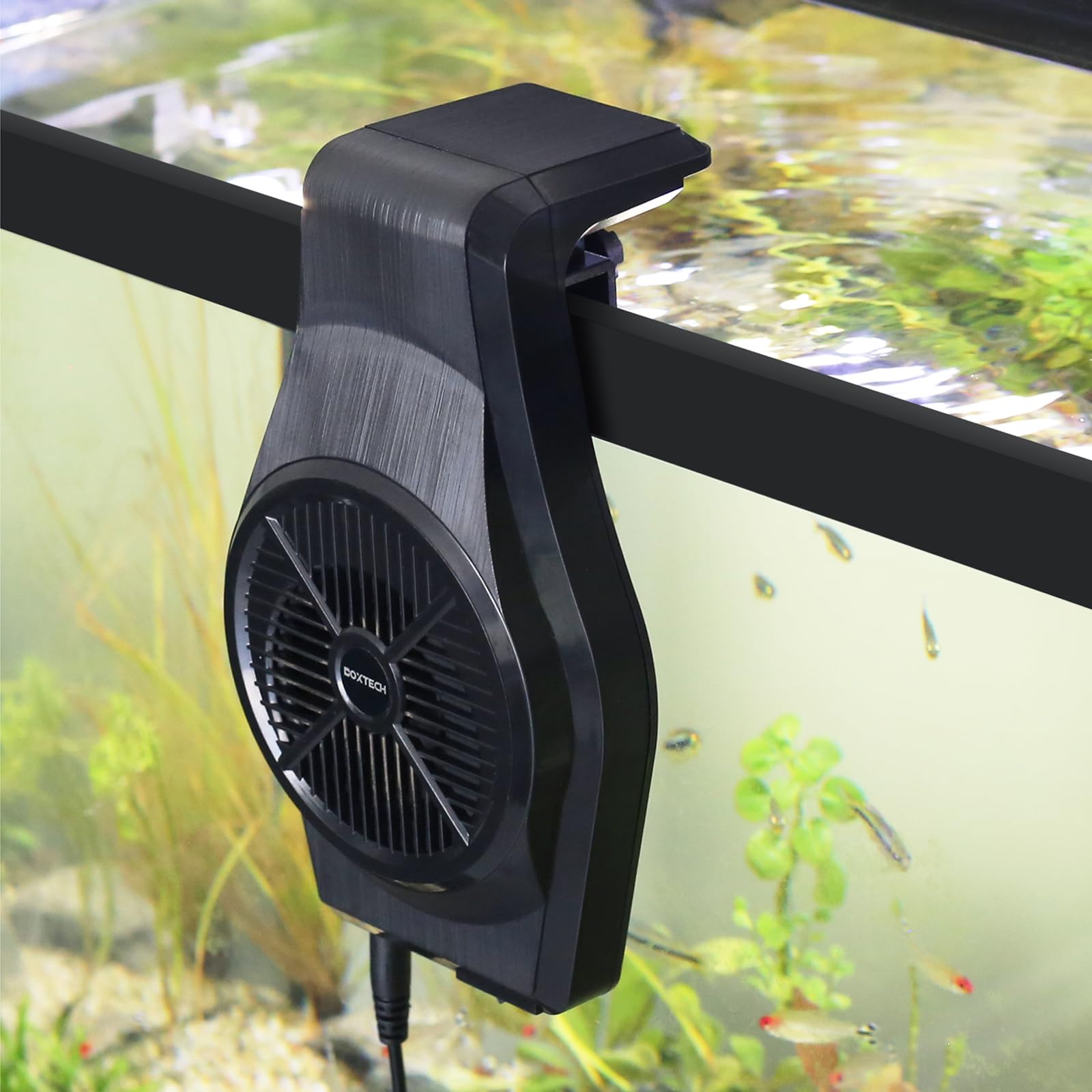 UPETTOOLS Aquarium Cooling Fan - Fish Tank Chiller for 7-15 Gallon Tanks, Tropical & Marine Fish, Shrimp & Coral | Energy-Efficient Water Cooling System for Home & Office Aquariums