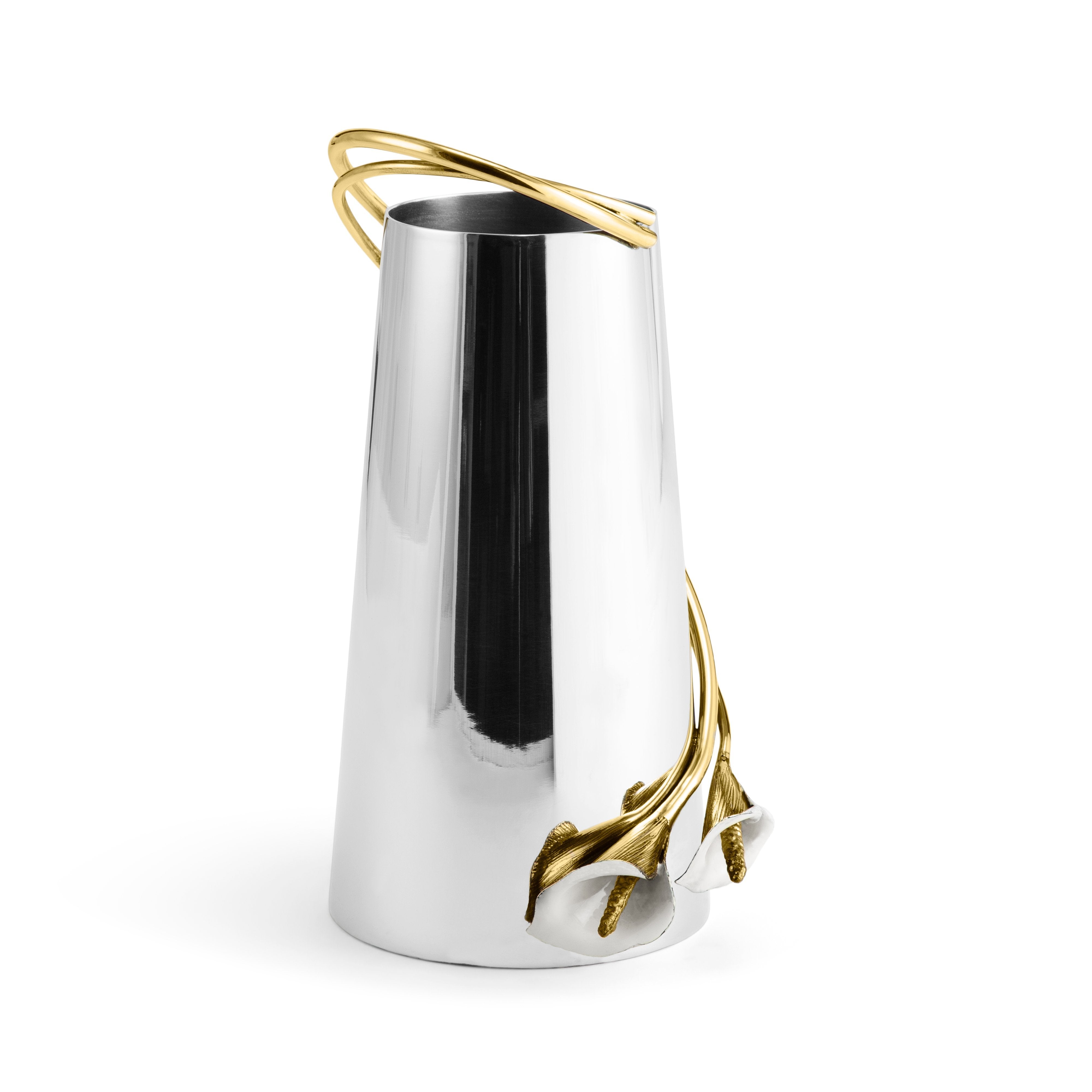 Elegant Calla Lily Vase - Modern Glass Flower Vase for Home Decor, Wedding Centerpieces & Office Desk Decorations