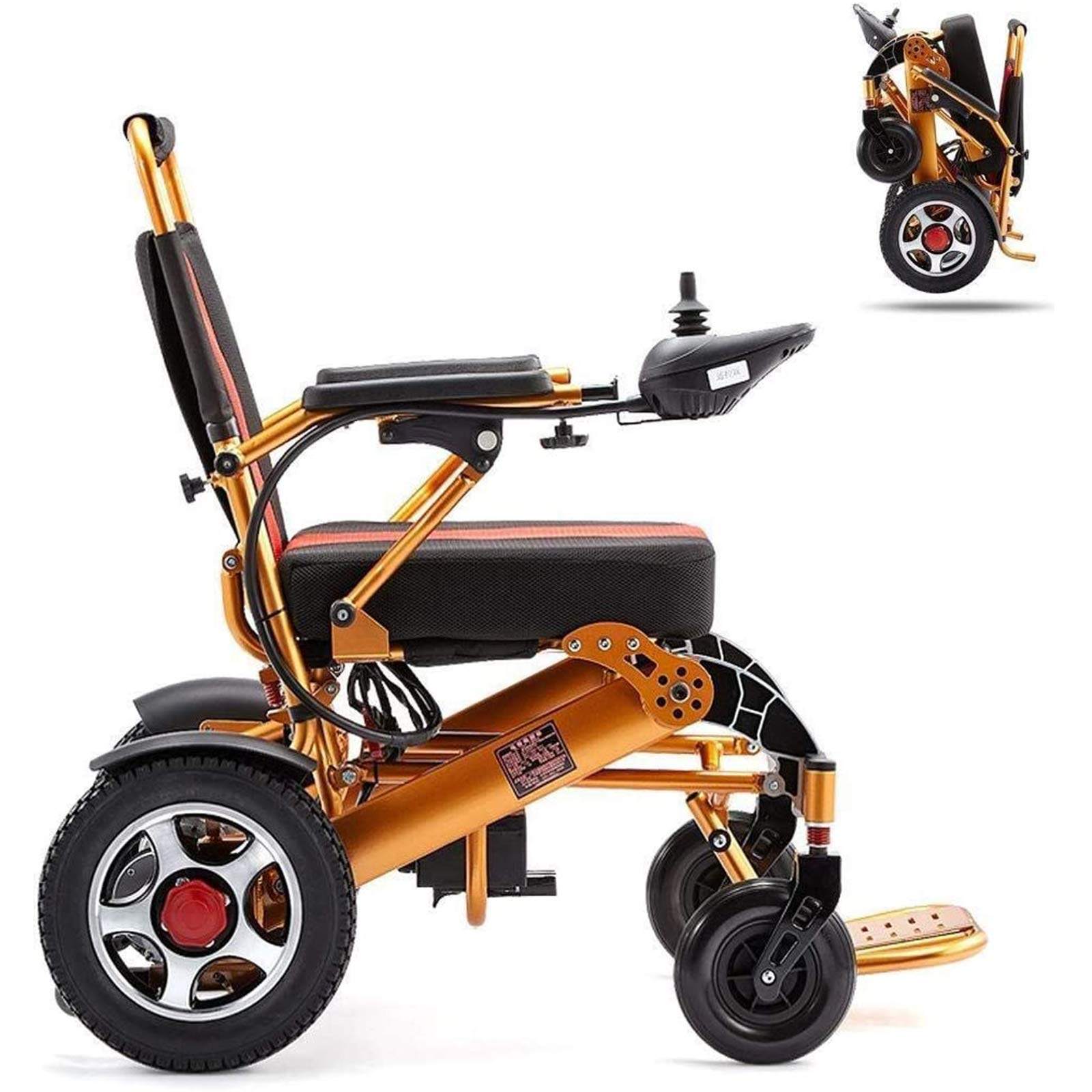 Folding Electric Wheelchair - All-Terrain Lightweight Motorized Scooter with 12A Aluminum Lithium Battery (15 km Range) - Ideal for Indoor/Outdoor Mobility, Travel & Daily Commute