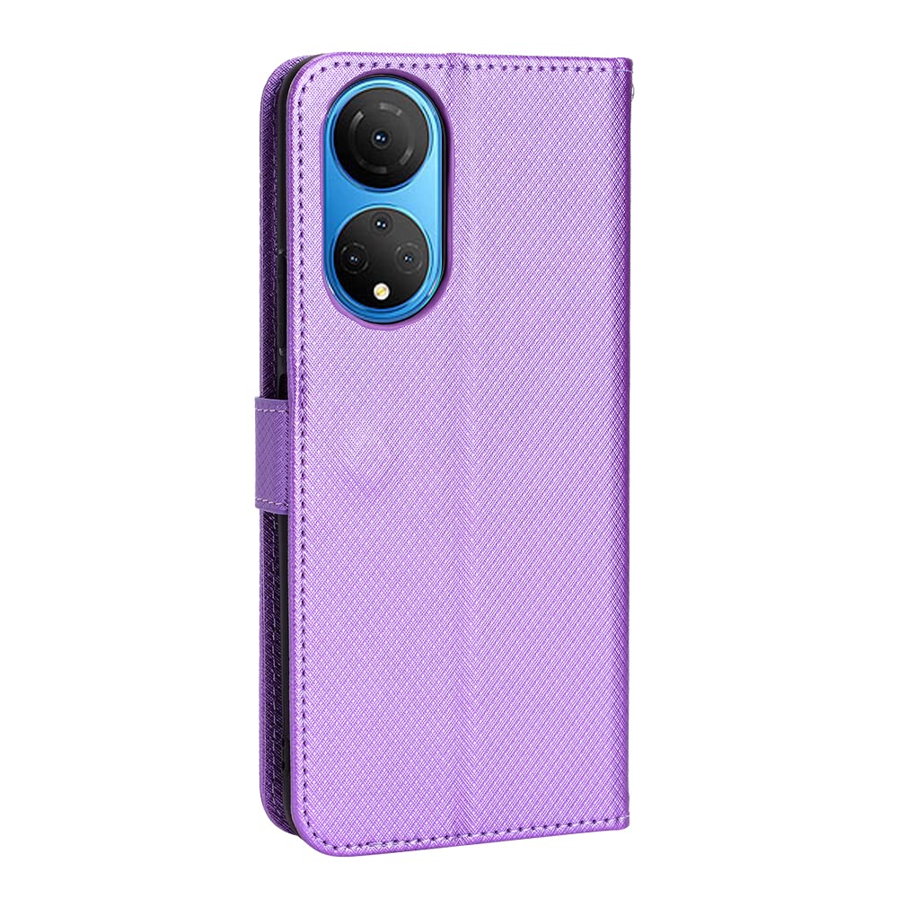 Honor X7 CMA-LX2 PU Leather Flip Case Cover - Purple | Premium Protective Phone Case with Card Slots for Honor X7 | Perfect for Work, Travel & Daily Use
