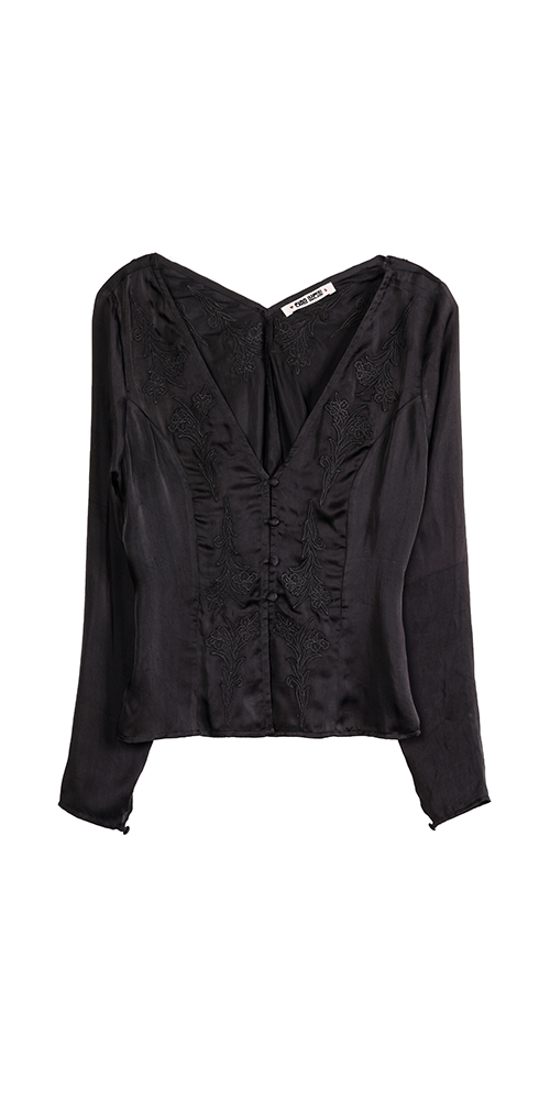 Aida Embroidered Long Sleeve Blouse for Women - Elegant Floral Embroidered Tunic Top for Casual Wear, Office & Special Occasions