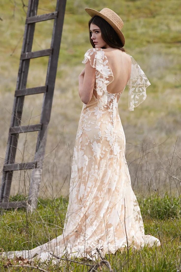 Willowby by Watters Seville Wedding Gown - Elegant Lace Bridal Dress for Beach, Garden & Outdoor Ceremonies