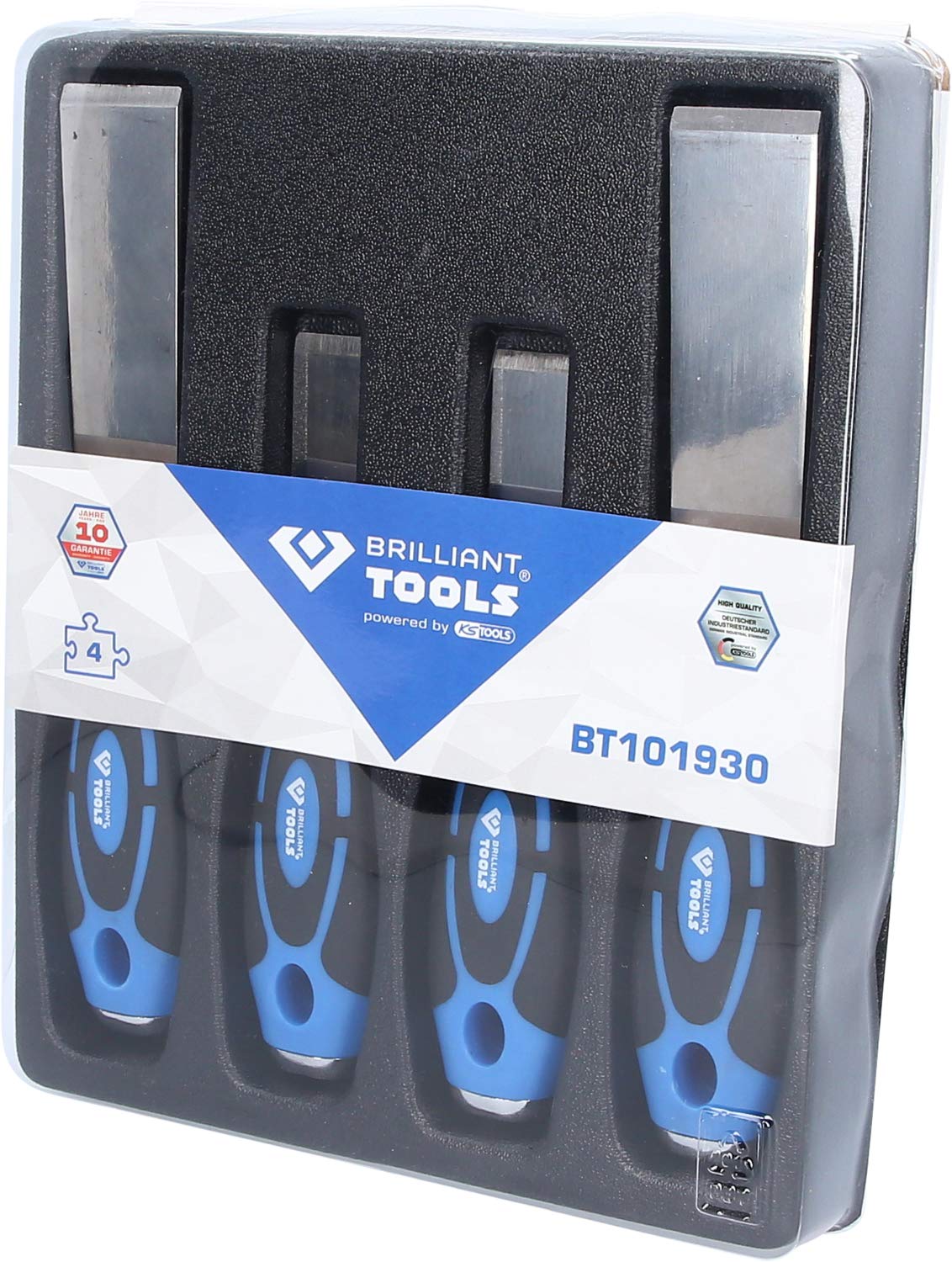 Universal Scraper Set 4pcs - BRILLIANT TOOLS BT101930 for Auto & Home DIY