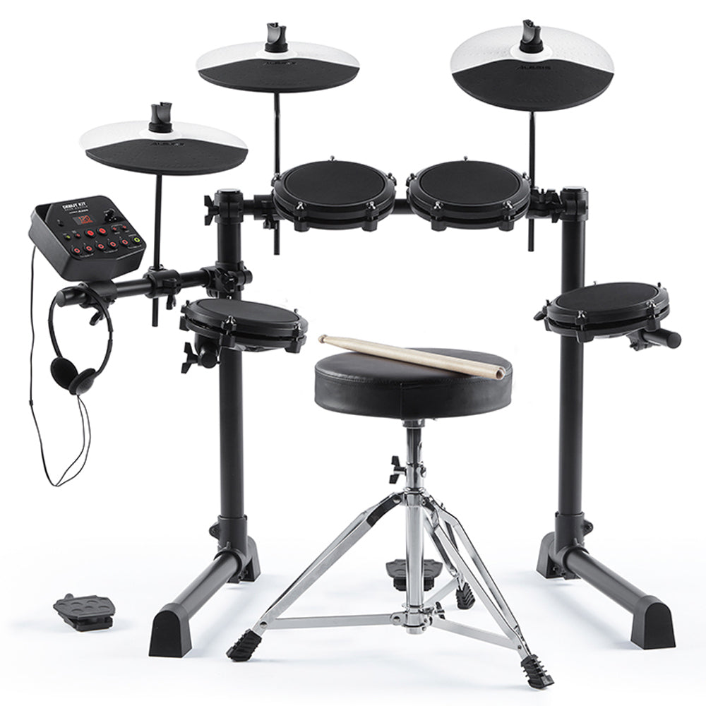 Alesis Debut Electronic 5-Piece Drum Kit with Drum Stool, Headphones & Drumsticks - Perfect for Beginners, Home Practice & Silent Drumming Sessions