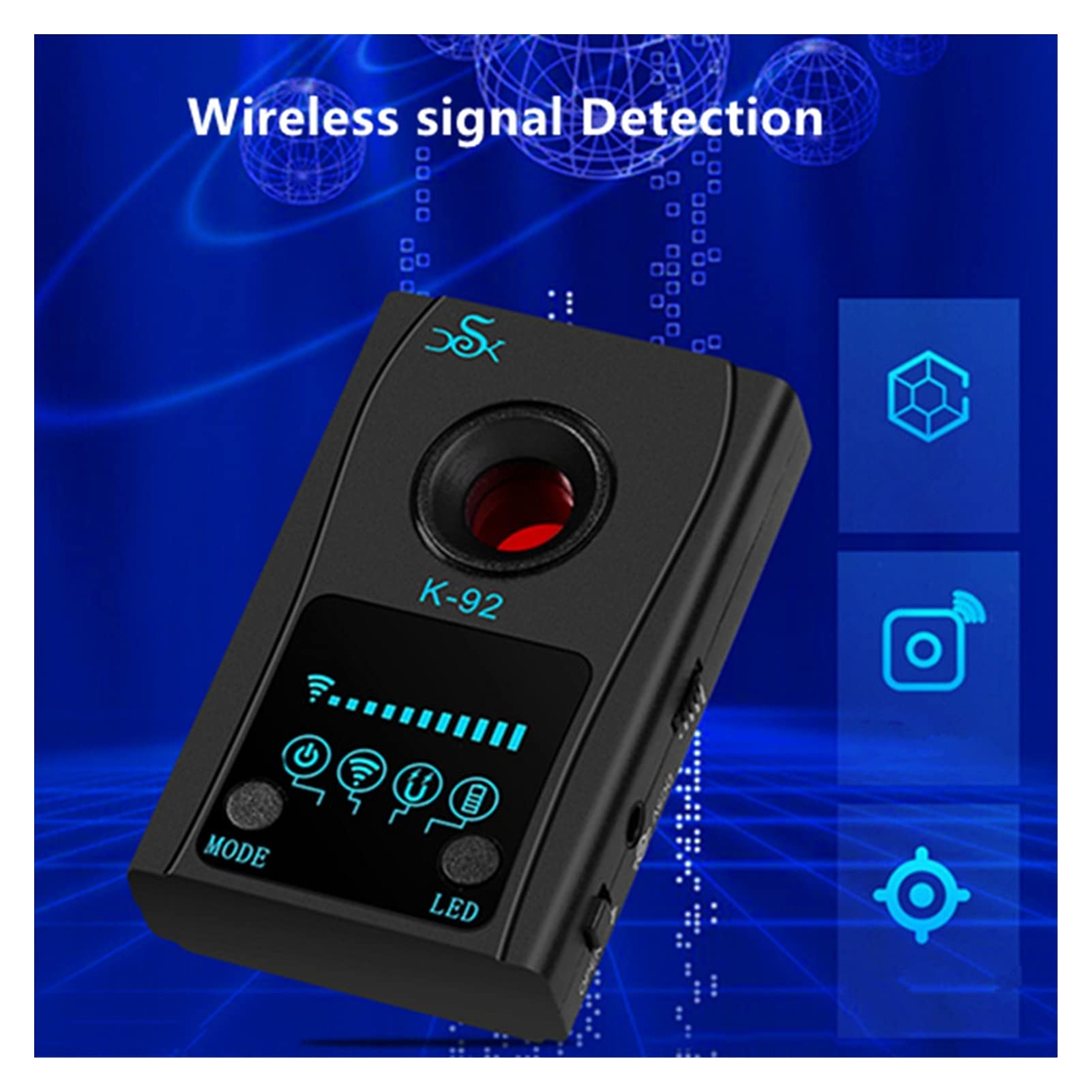 Long Range Car Radar Detector with GPS Tracker & Anti-Eavesdropping Scanner - Hidden Wiring Detector, Bug Finder & Driving Aid for Enhanced Security (Perfect for Road Trips, Fleet Monitoring & Personal Safety)