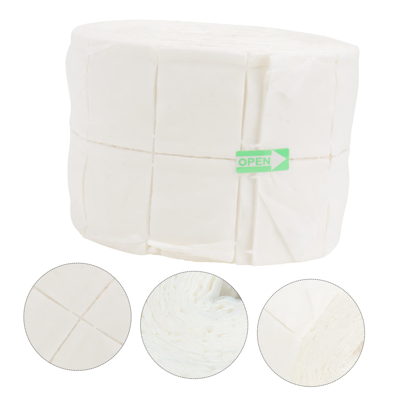 Premium 500pcs Minkissy Dust-Free Nail Pads Roll | Gentle Nail Polish & Gel Remover Wipes | Lint-Free Nail Cleaning Pads for Salon & Home Manicure | Perfect for Nail Prep, Polish Removal & Cuticle Care