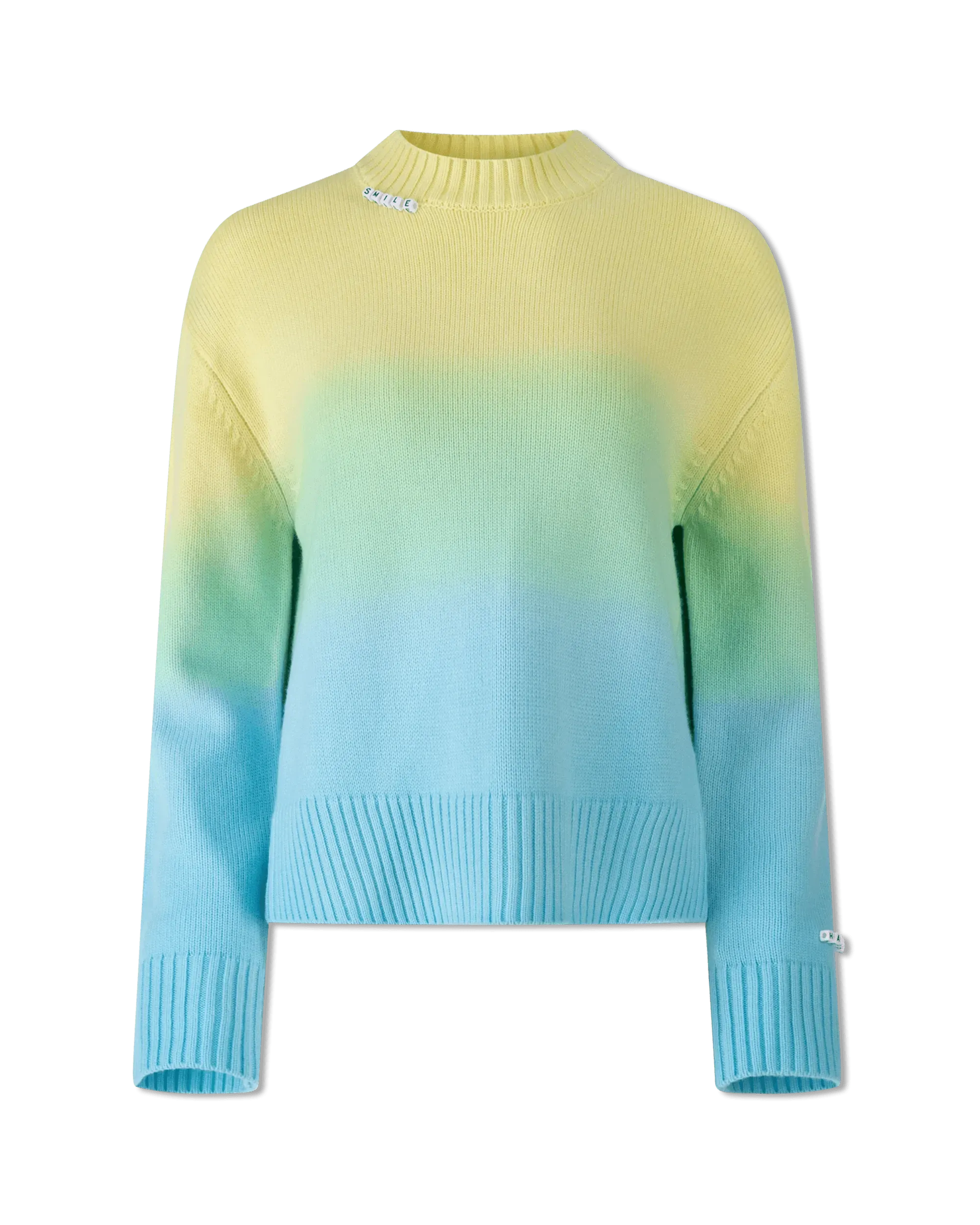 Trendy Dip Dye Crewneck Sweater for Women | Soft Cotton Knit Pullover | Perfect for Fall Layering & Casual Outfits