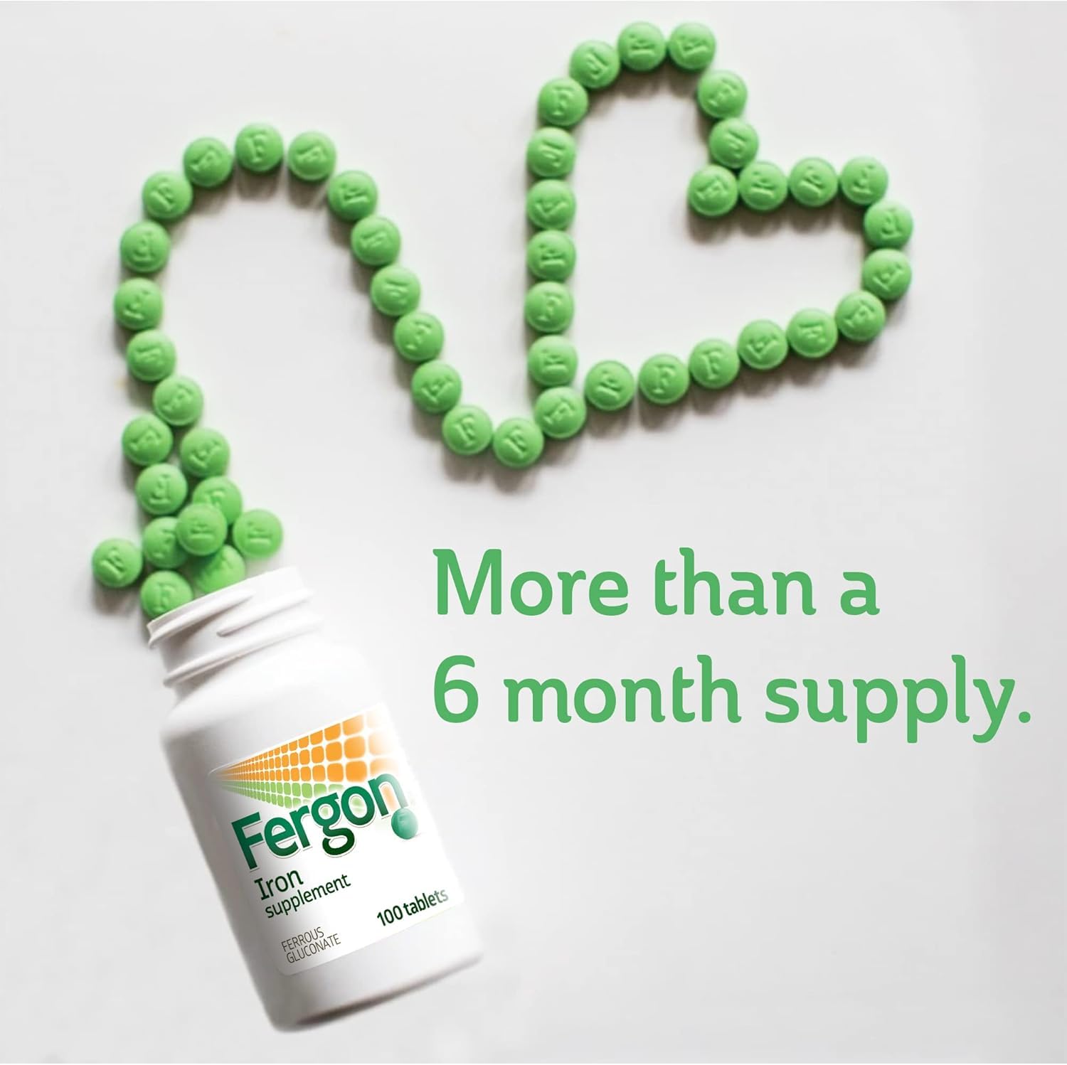 Fergon High Potency Iron Supplement Tablets - 300 Count (3 Pack) | Supports Energy & Red Blood Cell Production | Ideal for Anemia, Pregnancy & Active Lifestyles