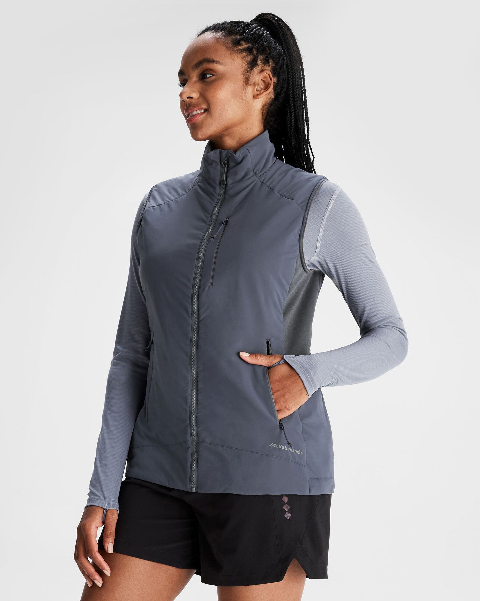Women's Seeker PrimaLoft® Active Vest - Lightweight Insulated Winter Jacket for Outdoor Hiking & Running - Night Black