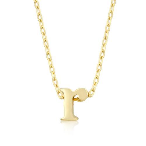 Golden Initial R Pendant Necklace - Personalized Letter Jewelry Gift for Women - Perfect for Birthdays, Anniversaries & Special Occasions