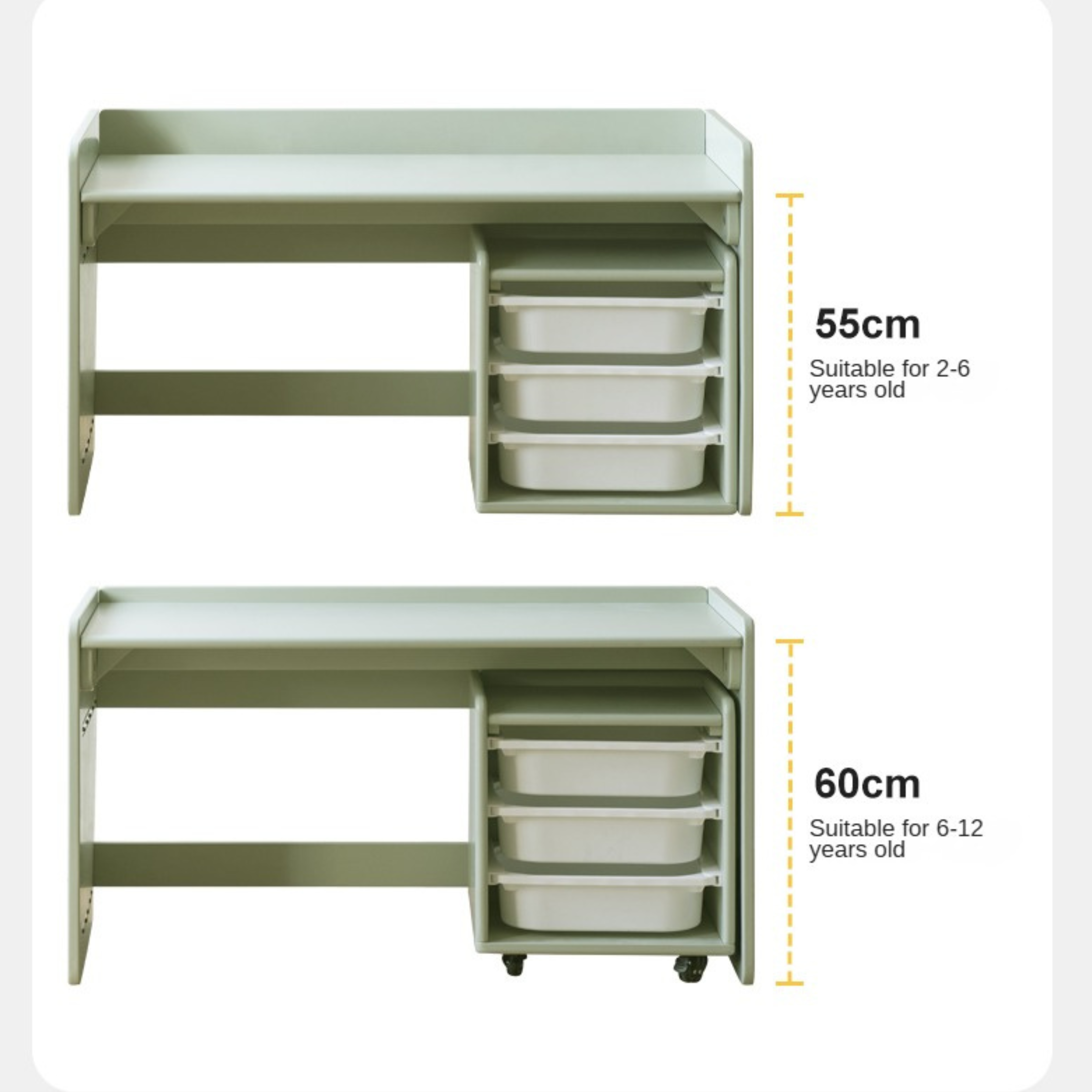 Solid Wood Kids Lift Top Desk with Storage - Study Table & Organizer for Children's Room, Homework, and Crafting