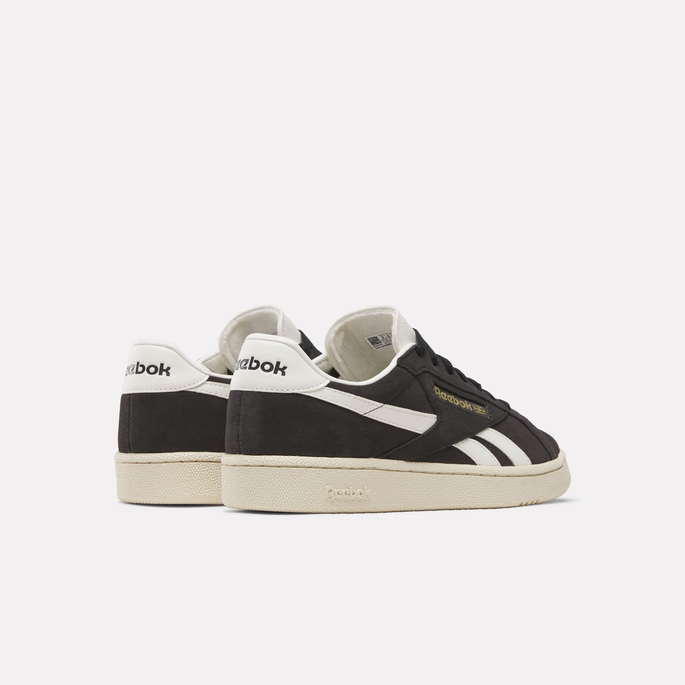 Reebok Club C Vintage Sneakers - Washed Black/Paperwhite/Chalk - Classic Comfortable Tennis Shoes for Men & Women | Perfect for Casual Wear, Gym, and Everyday Fashion