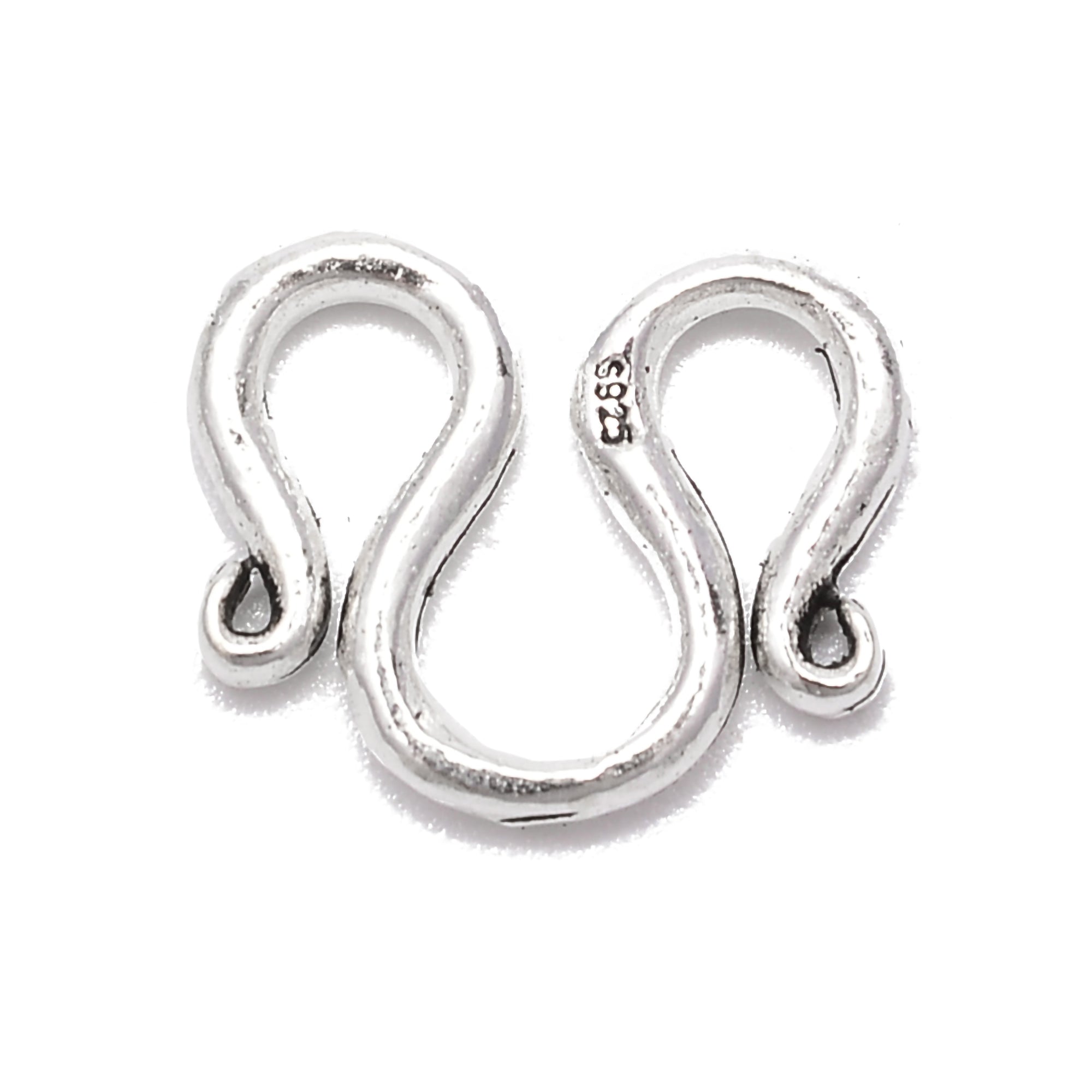 925 Sterling Silver U-Shape Connector Clasp 10x14mm - 5Pcs Bulk Pack for Jewelry Making, Bracelets & Necklaces DIY Projects